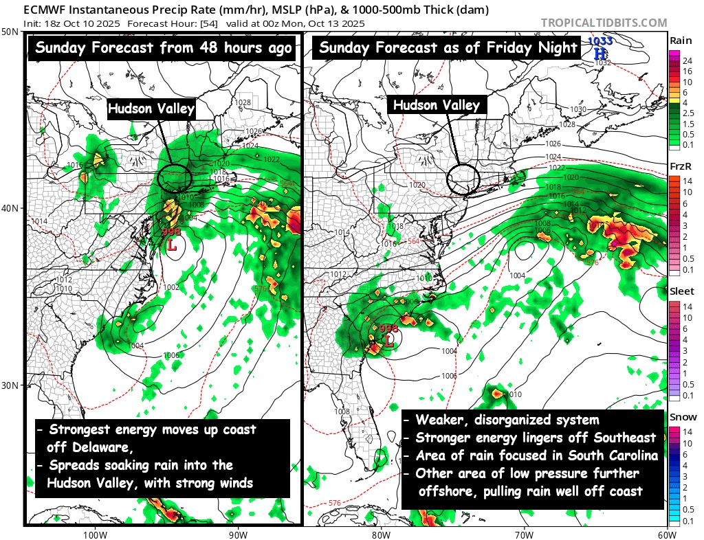 Hudson - Forecast map for Sunday afternoon: Notice how on Thursday, the ...