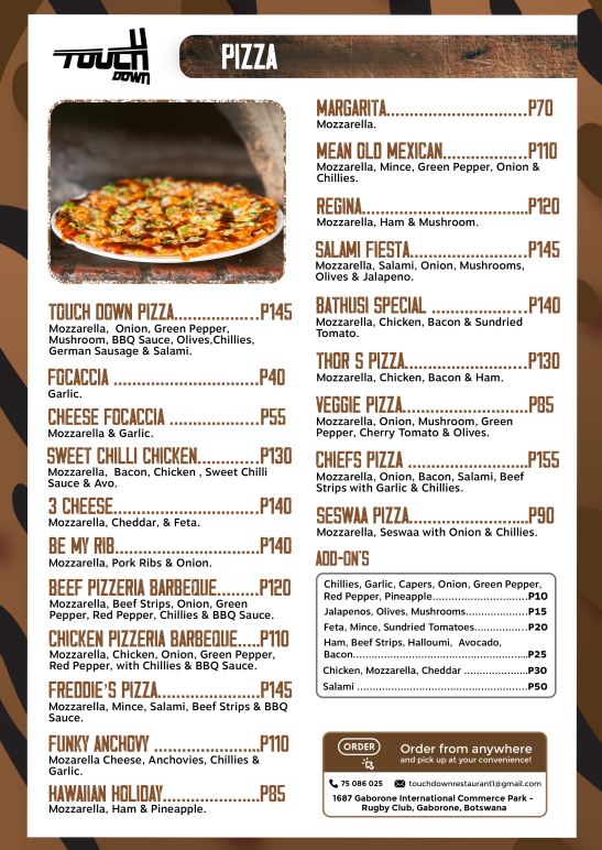 Touchdown Restaurant & Pub | Gaborone