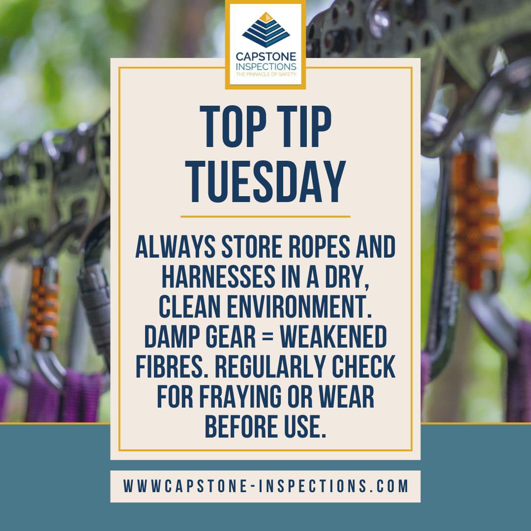 🪢 Top Tip Tuesday 🪢 Ropes and... - Capstone Inspections | Facebook