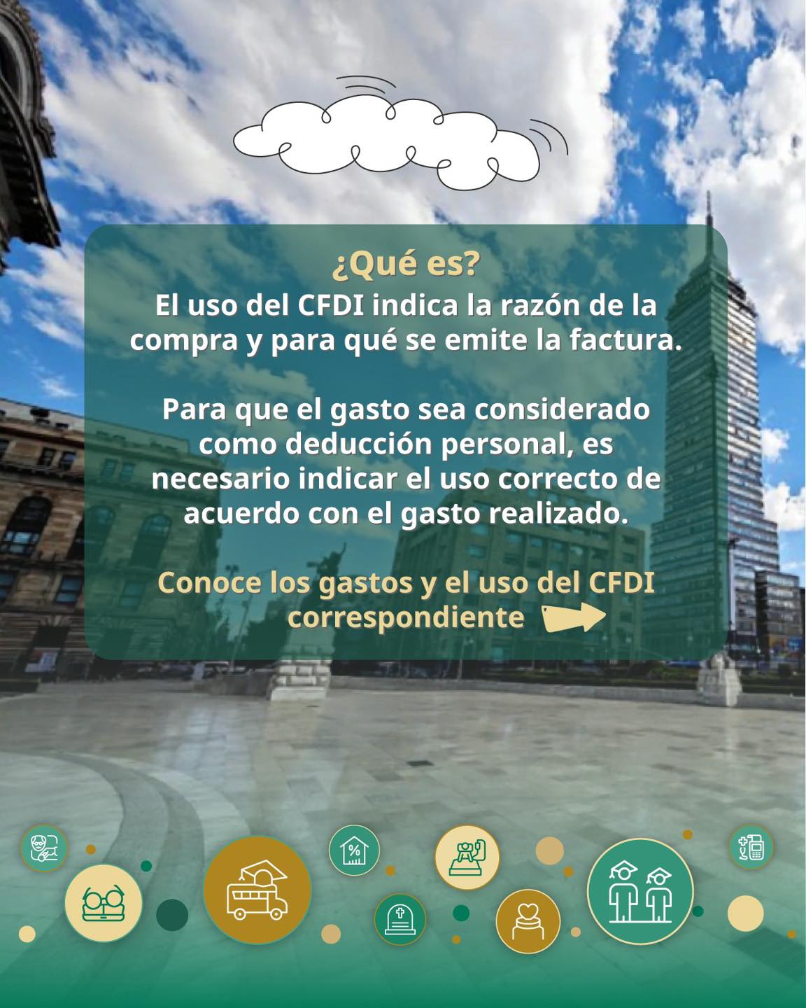 SAT México - 🏥🎓 Conoce qué uso de CFDI corresponde a tus... | Facebook