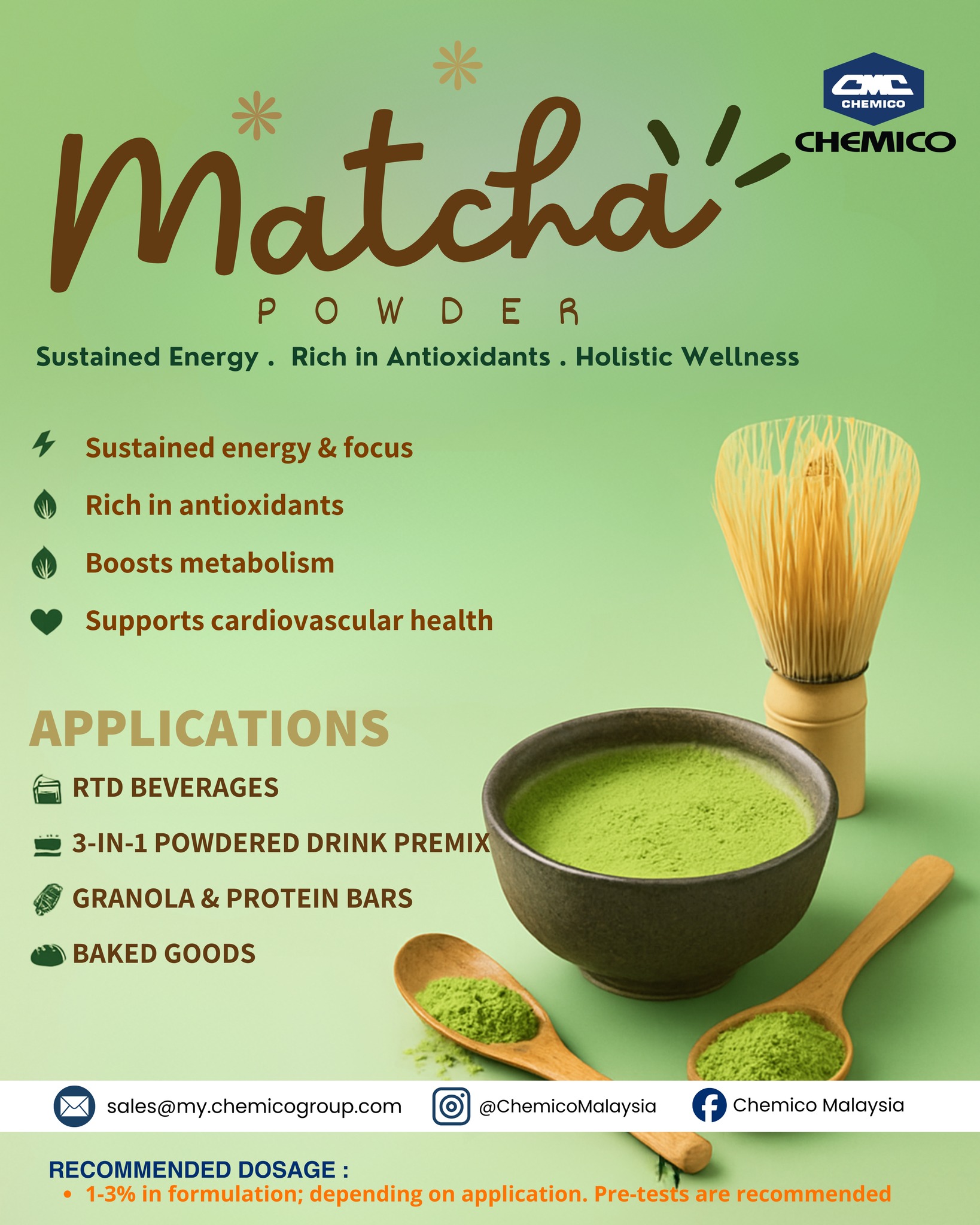 Chemico - 🌿 Ingredient Spotlight: Matcha Powder 🌿 Sustained energy ...