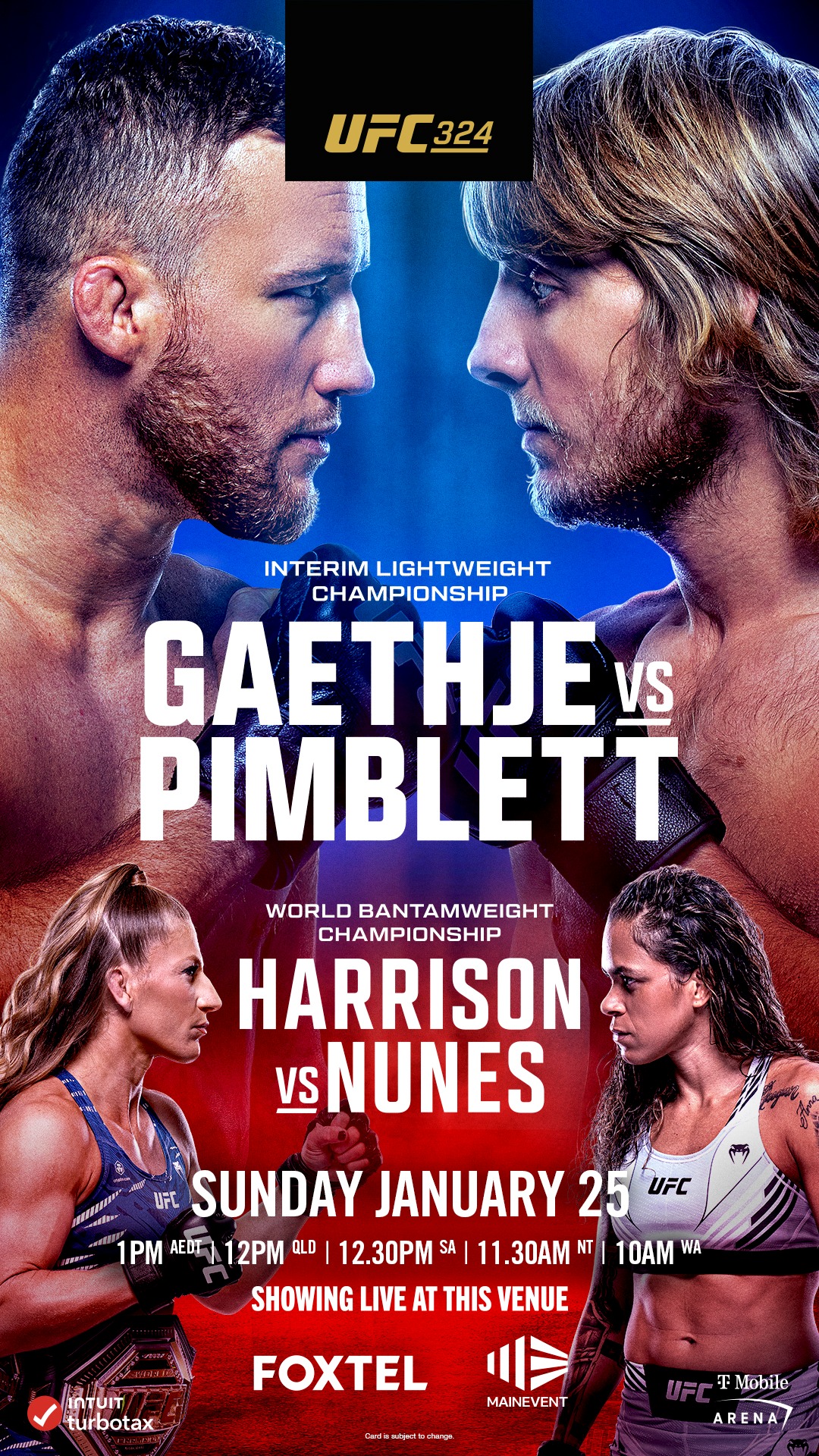 🔥 GAETHJE vs PIMBLETT – UFC FIGHT... - Bribie Island Hotel | Facebook