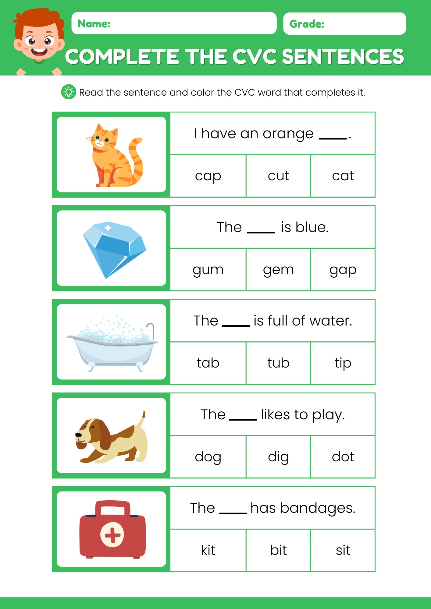 Deped Matatag Grade 2 Complete Files | CVC Sentences Activity sheets # ...