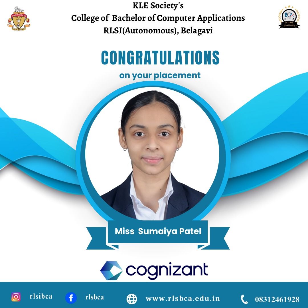RLS - Thrilled to announce that Miss. Sumaiya Patel has been placed at ...