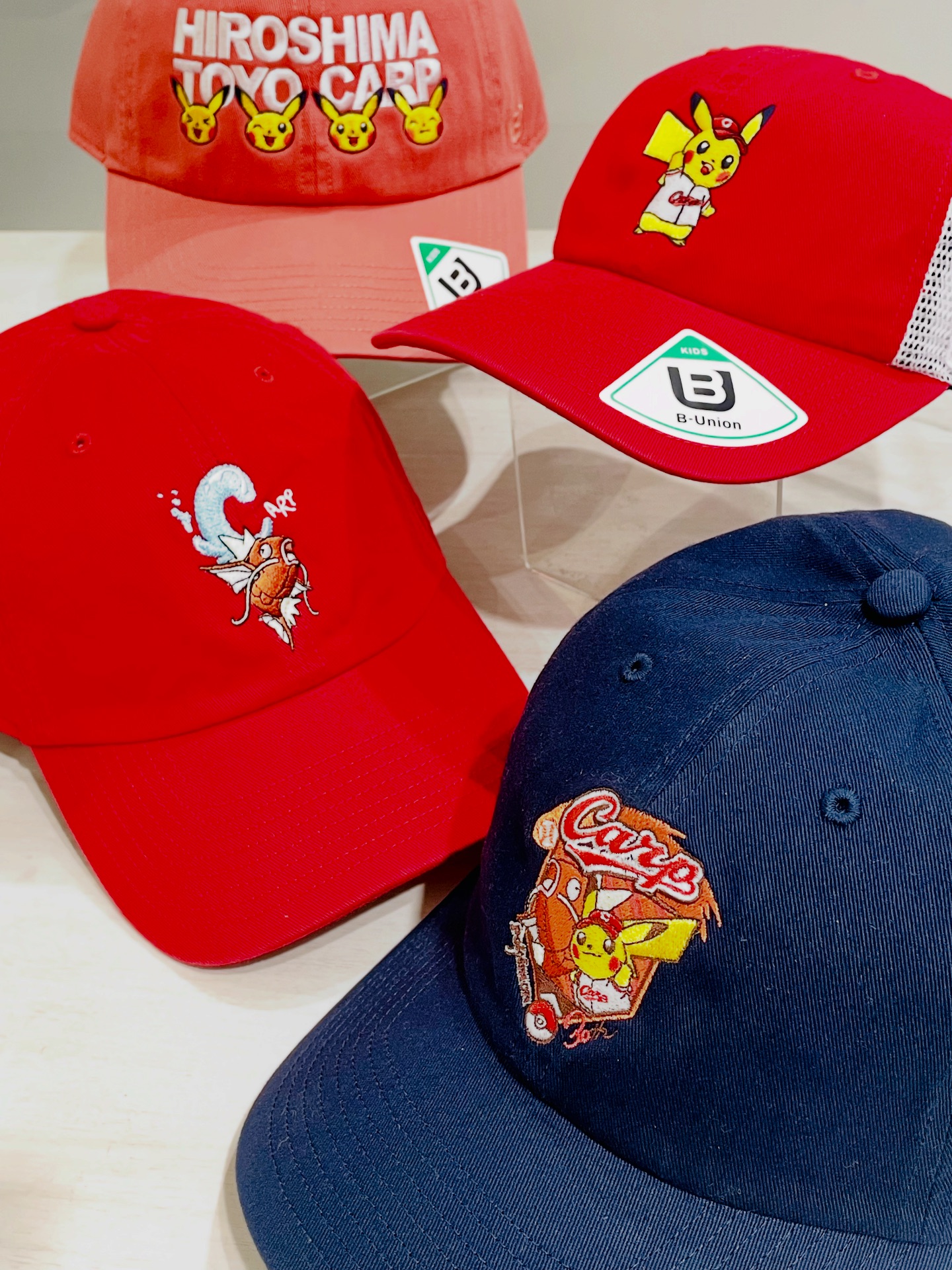 ポケモン×カープコラボキャップが入荷いたしました。 価格:大人用5,500
