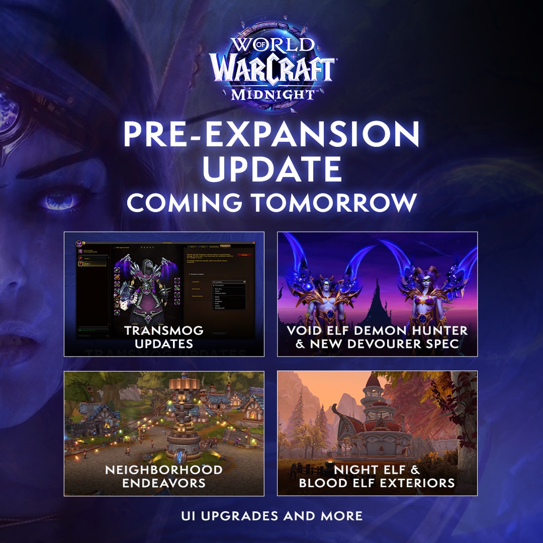 World - We keep ticking down to Midnight… 👔 Updated Transmog System 🦇 ...