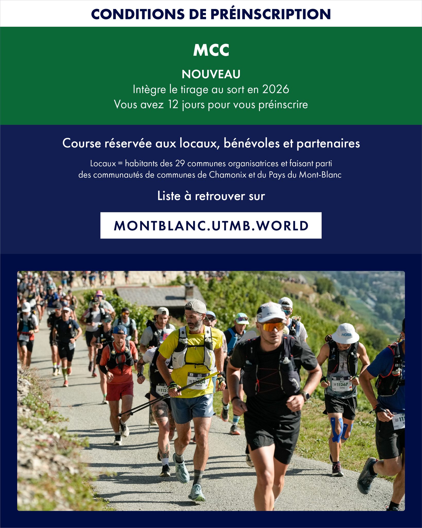 UTMB Mont-Blanc - Les préinscriptions 2026 sont... | Facebook