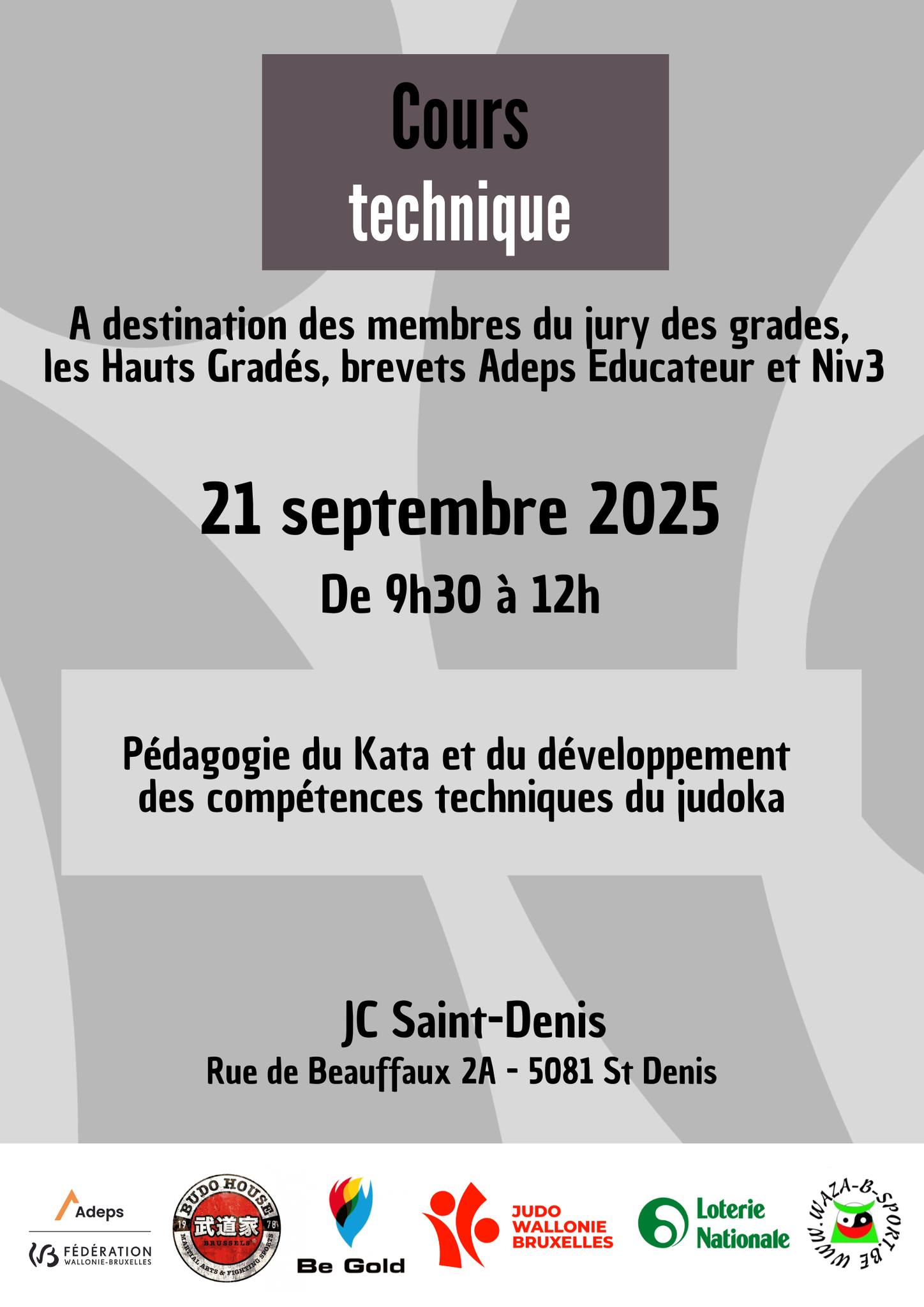 Judo Wallonie Bruxelles - Campagne nationale de promotion : 