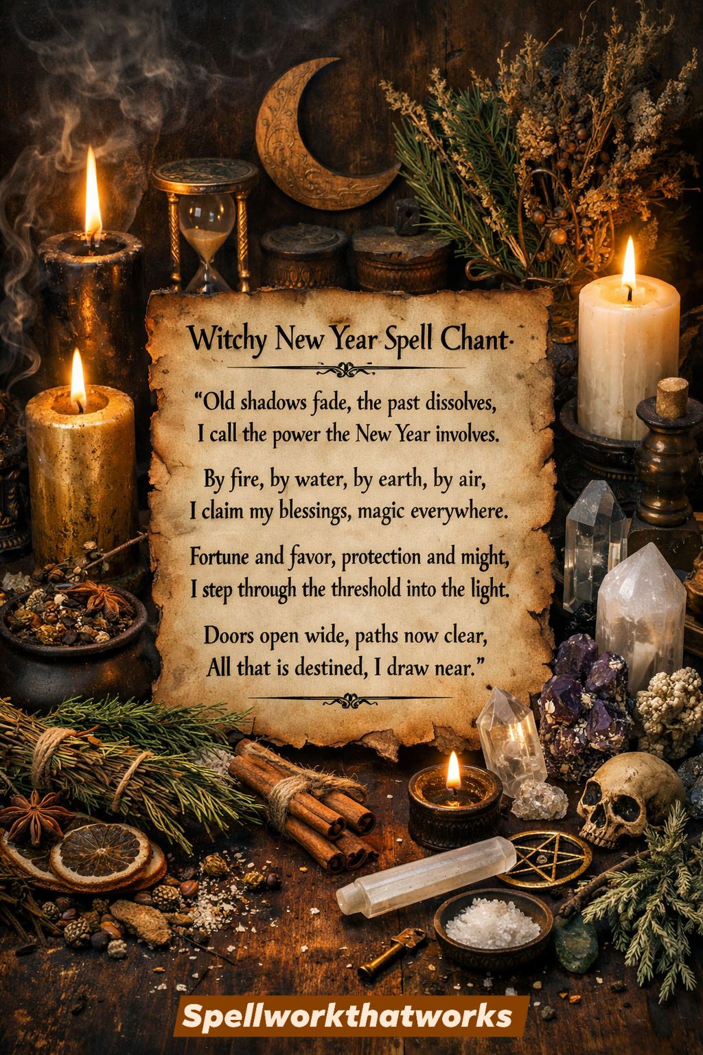 Spell - 🧙‍♂️Light black (banishing the old) and gold or white (bringing ...