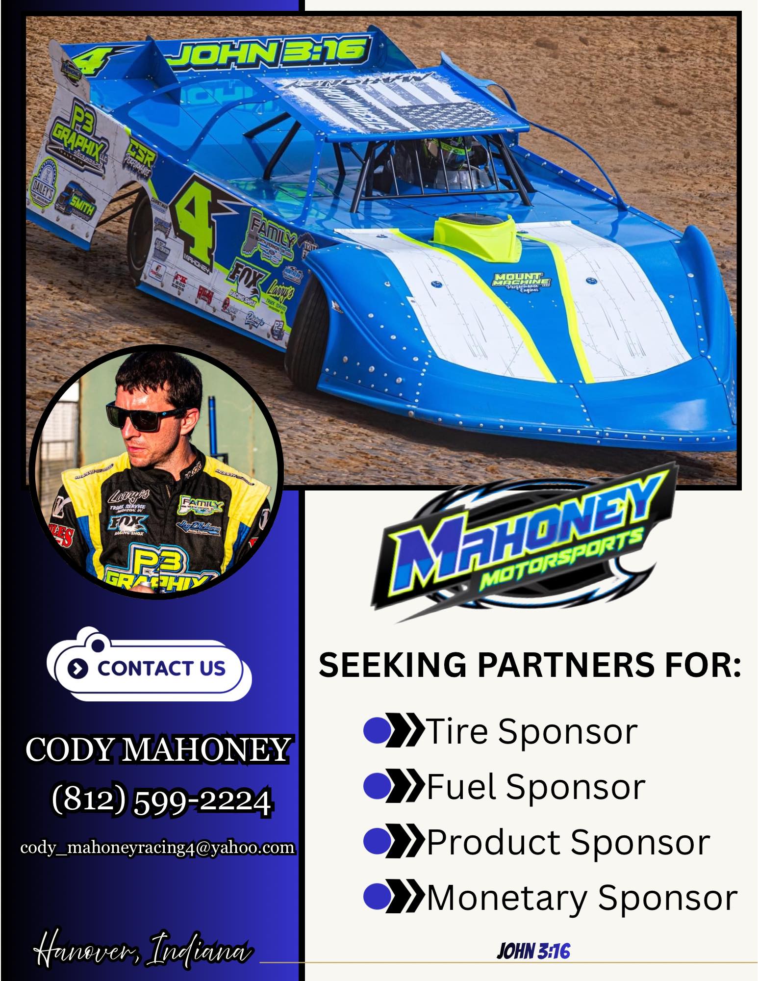 Cody - As Cody Mahoney is preparing for the 2026 race season, we hope ...