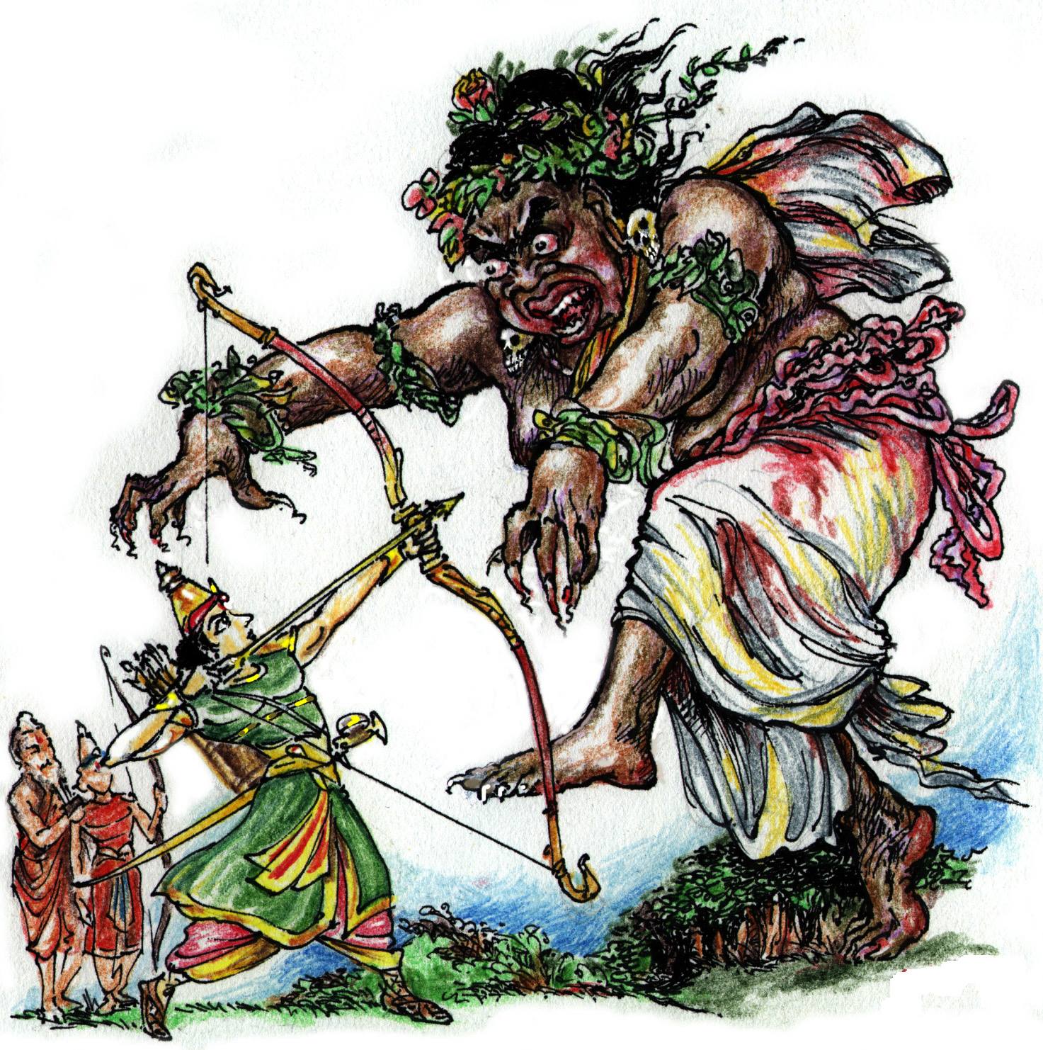 Tales - 17. Tataka’s forest ... Viswamitra and the two princes spent ...