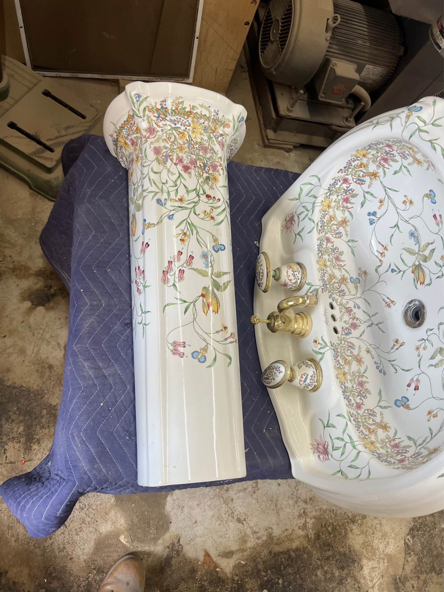 Kohler English Trellis Design Portrait Toilet and Sink - Chamber Pots ...
