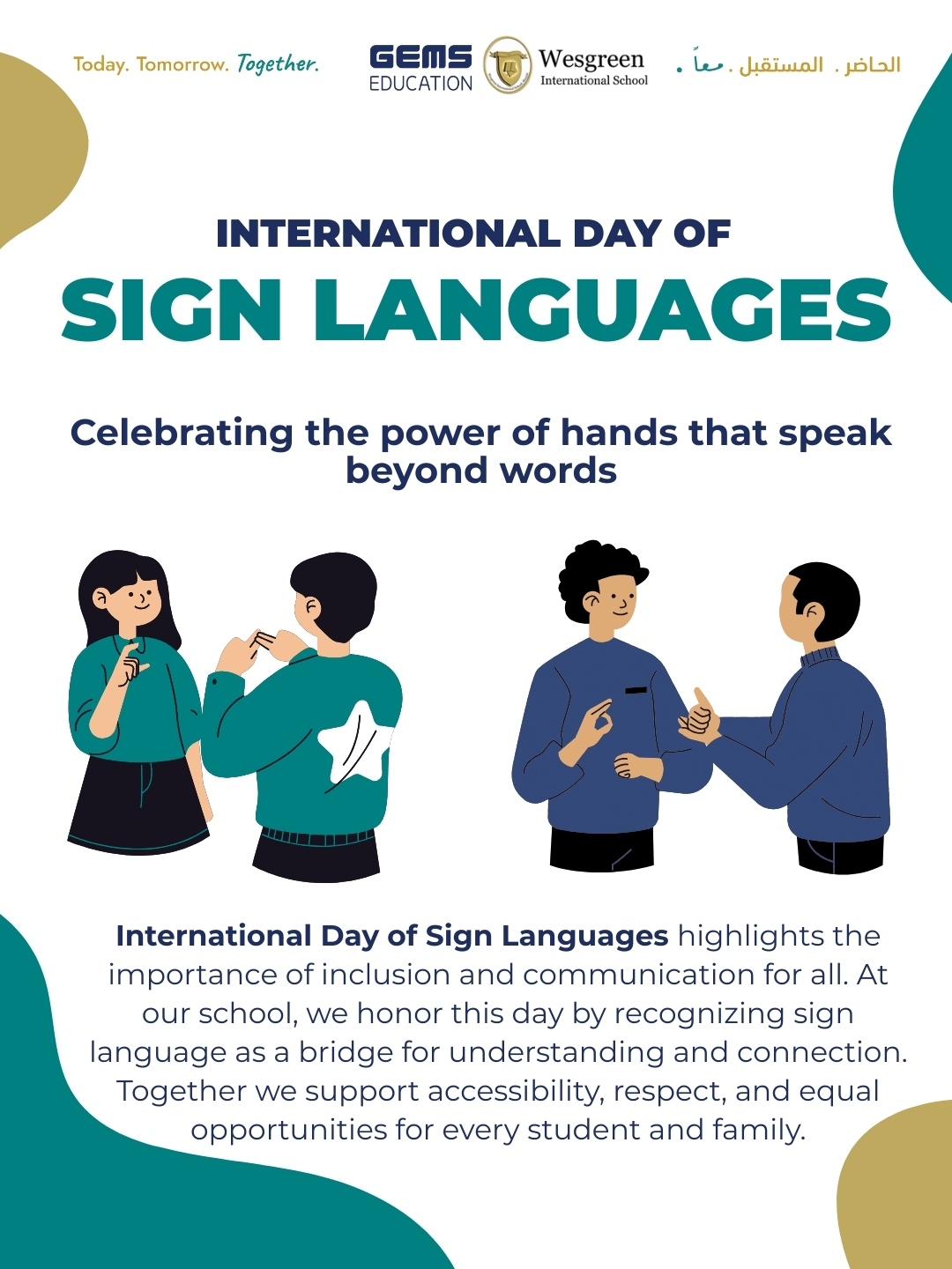 Wesgreen - INTERNATIONAL DAY OF SIGN LANGUAGES. 🤲🤟 Every sign is a ...