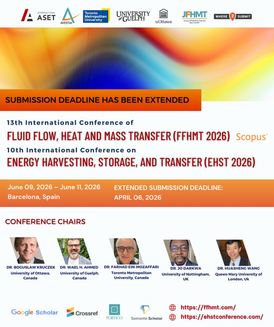 International - Call for papers for these Heat Transfer (FFHMT 2026 ...