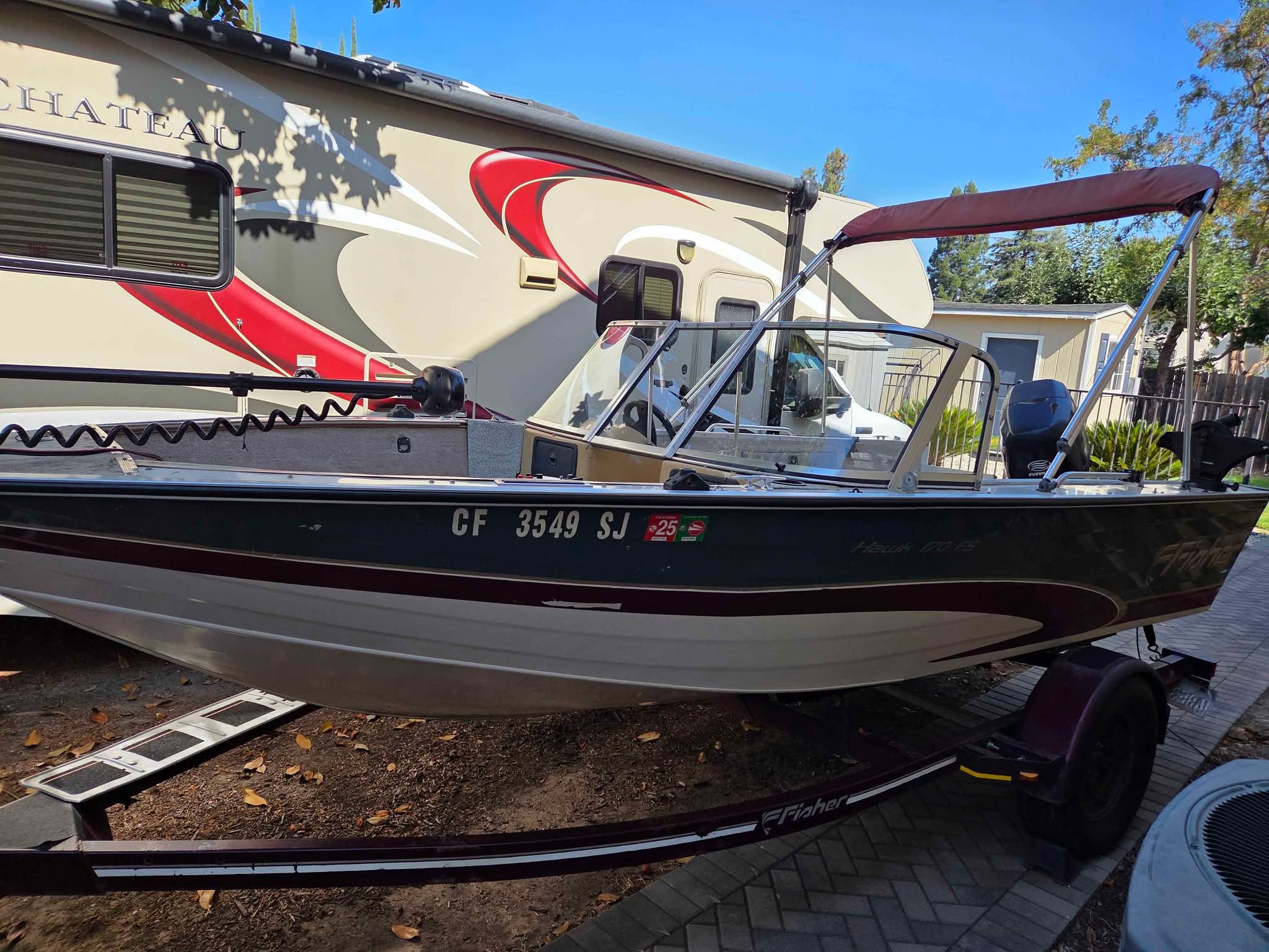 1998 Fisher Hawk 170fs fishing boat - Boats - Rancho Cordova ...
