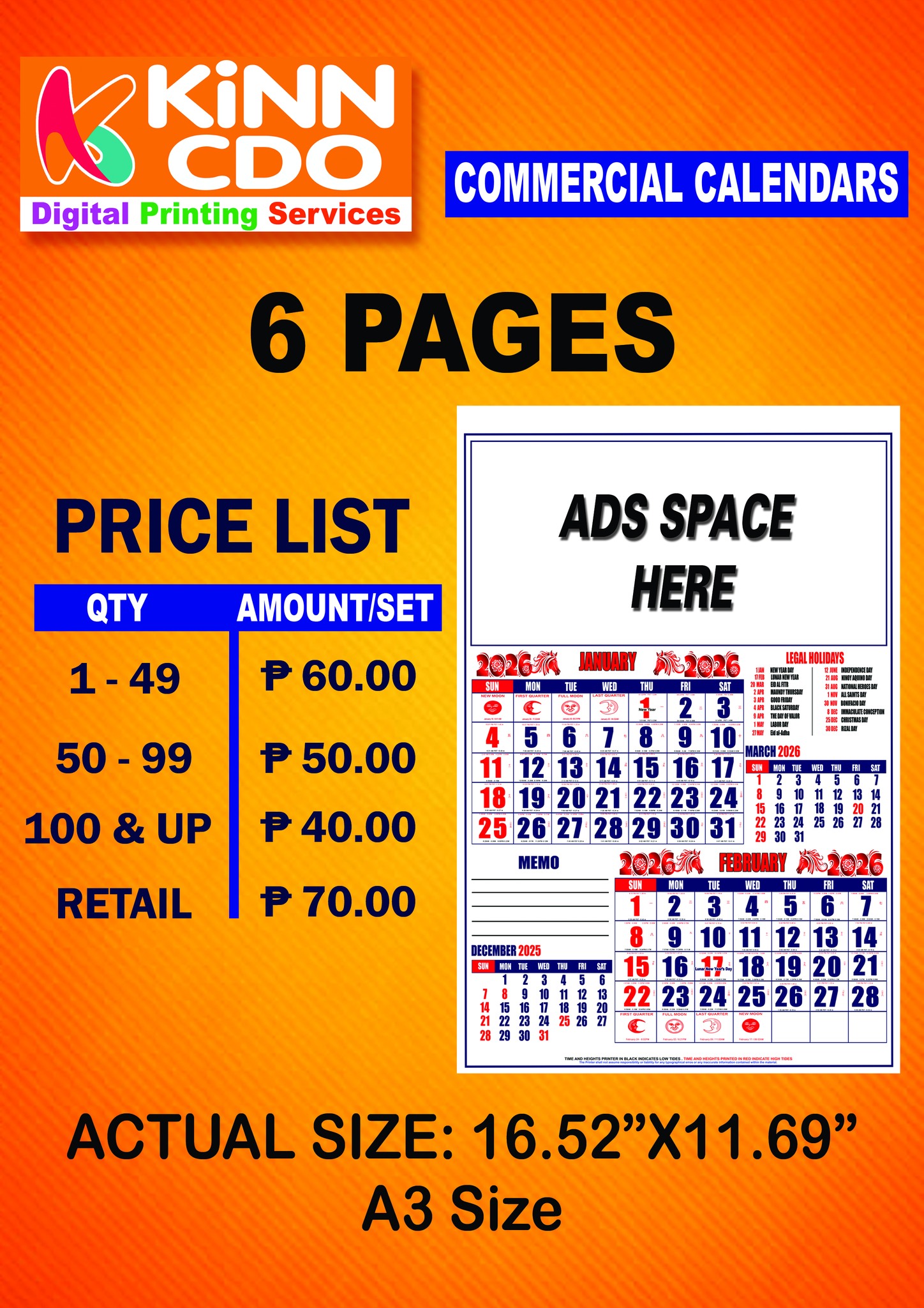 Kinn Cdo Digital Printing Services | Cagayan de Oro