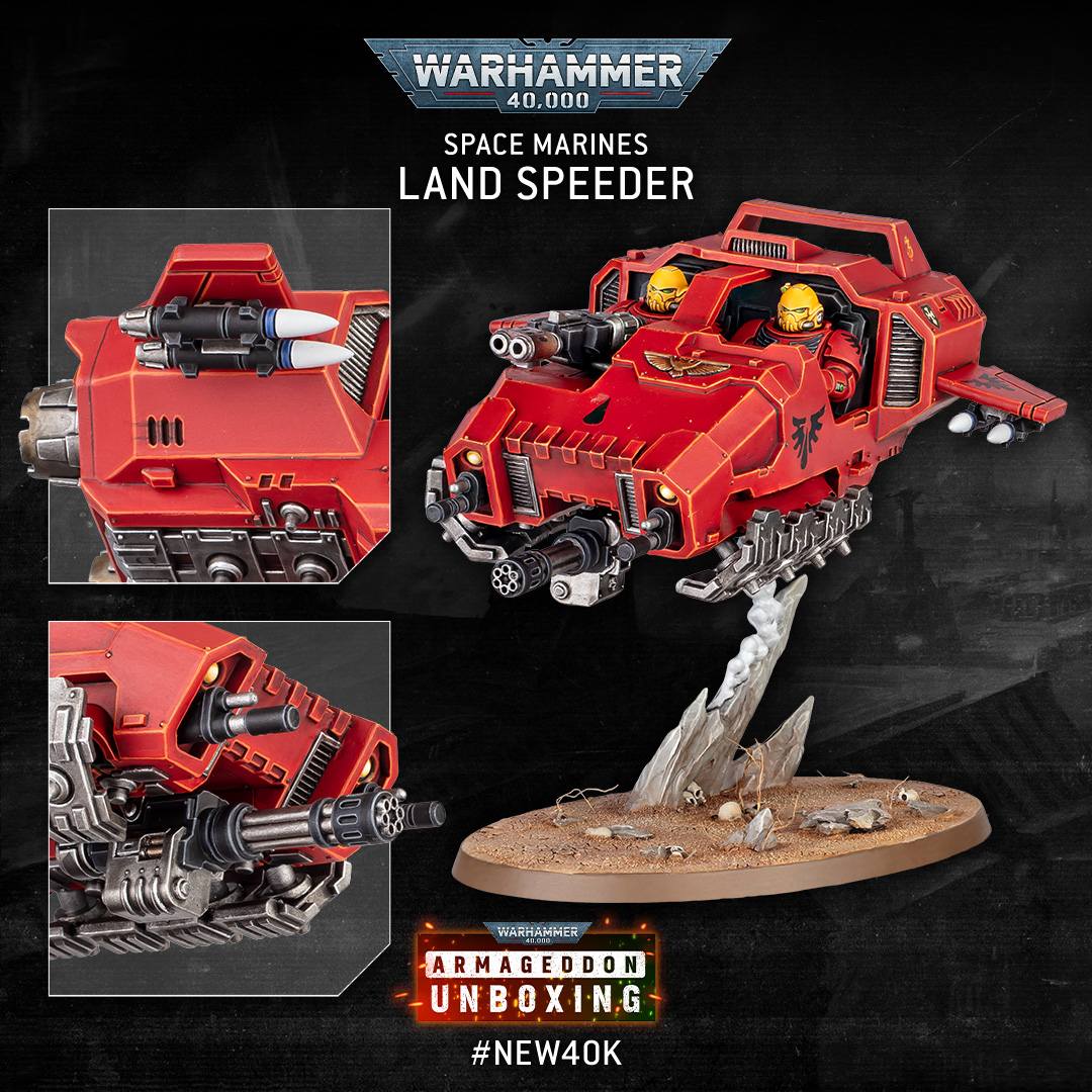 The new Land Speeder from the Armageddon 11th edition box reveal