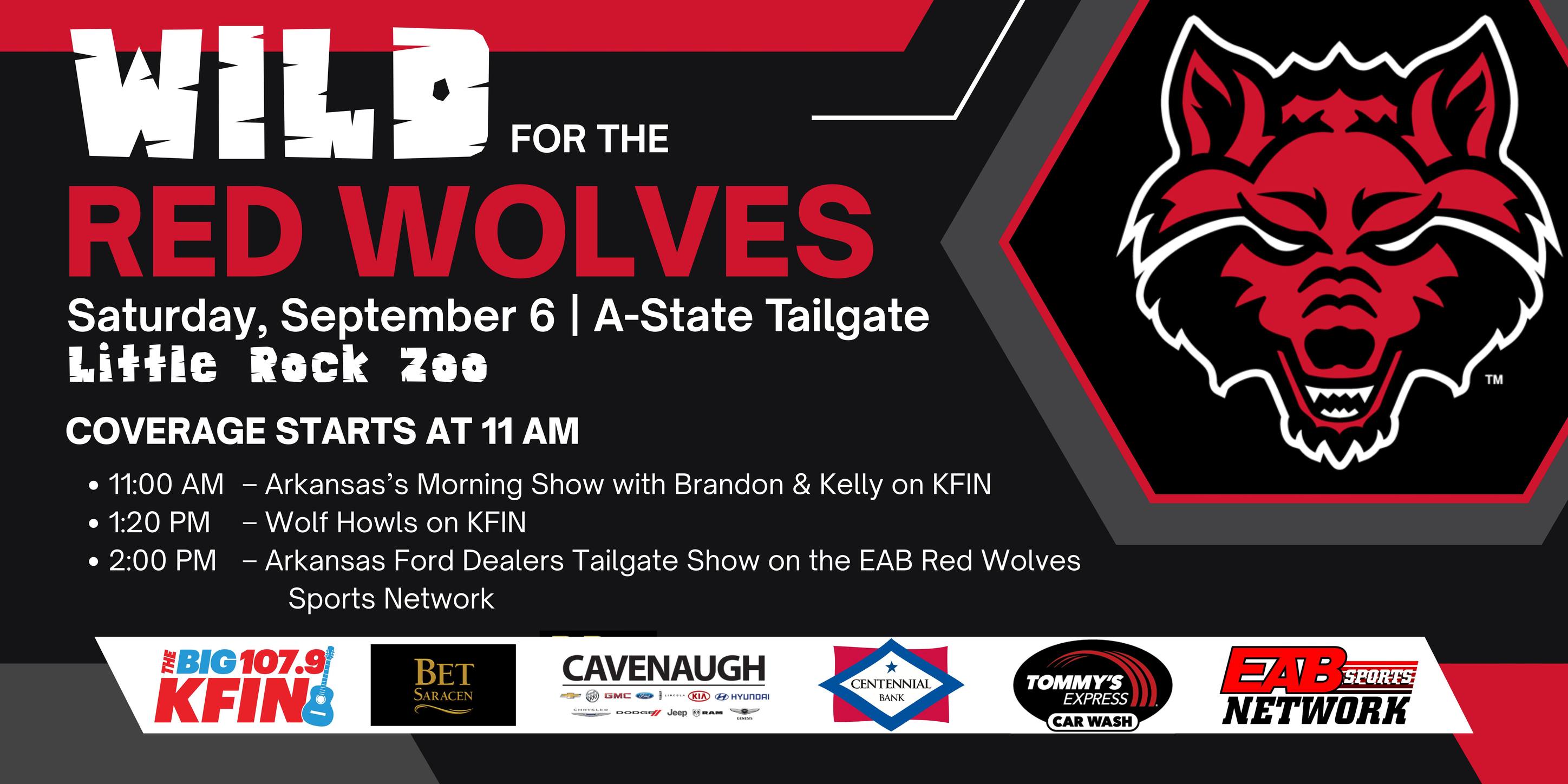 107.9 - 🎙️ Live from the Little Rock Zoo – it’s tailgate time! 🐺 We’re ...