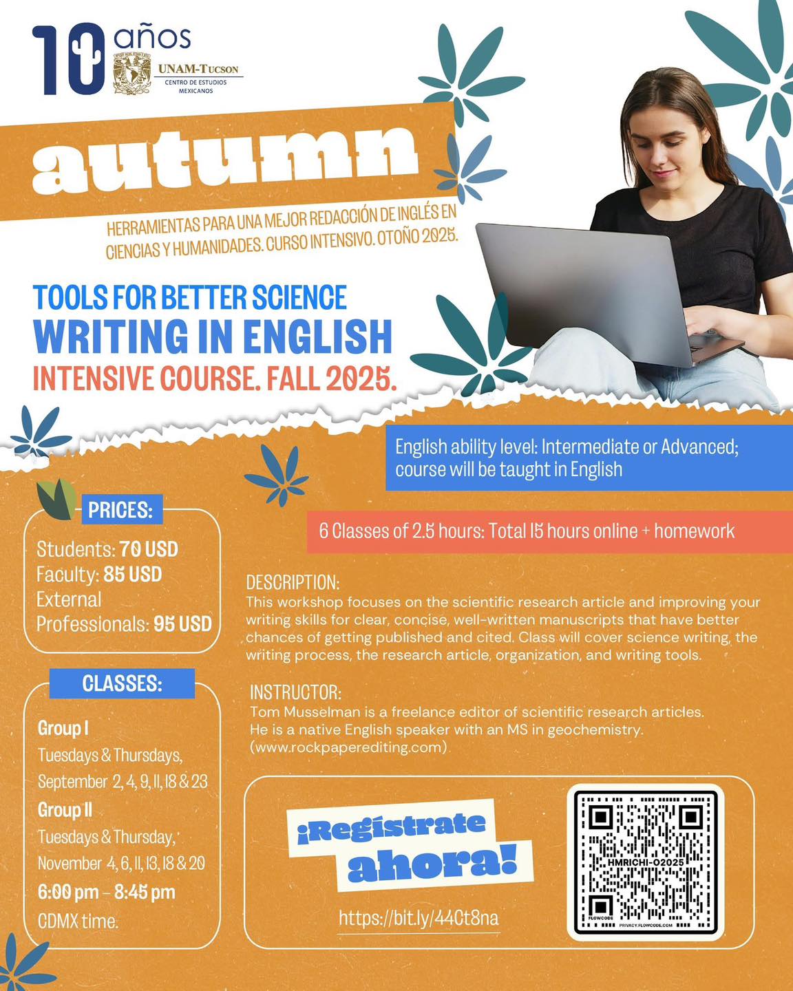 UNAM-Tucson - 📢Curso ONLINE de OTOÑO 2025📢 📣 TOOLS FOR BETTER SCIENCE ...