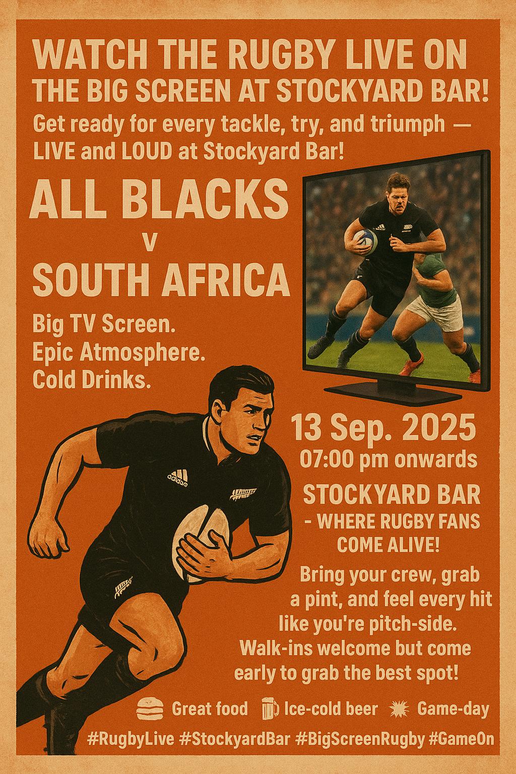 🏉 Watch the Rugby LIVE on the... - Stockyard at Denbigh Hotel | Facebook