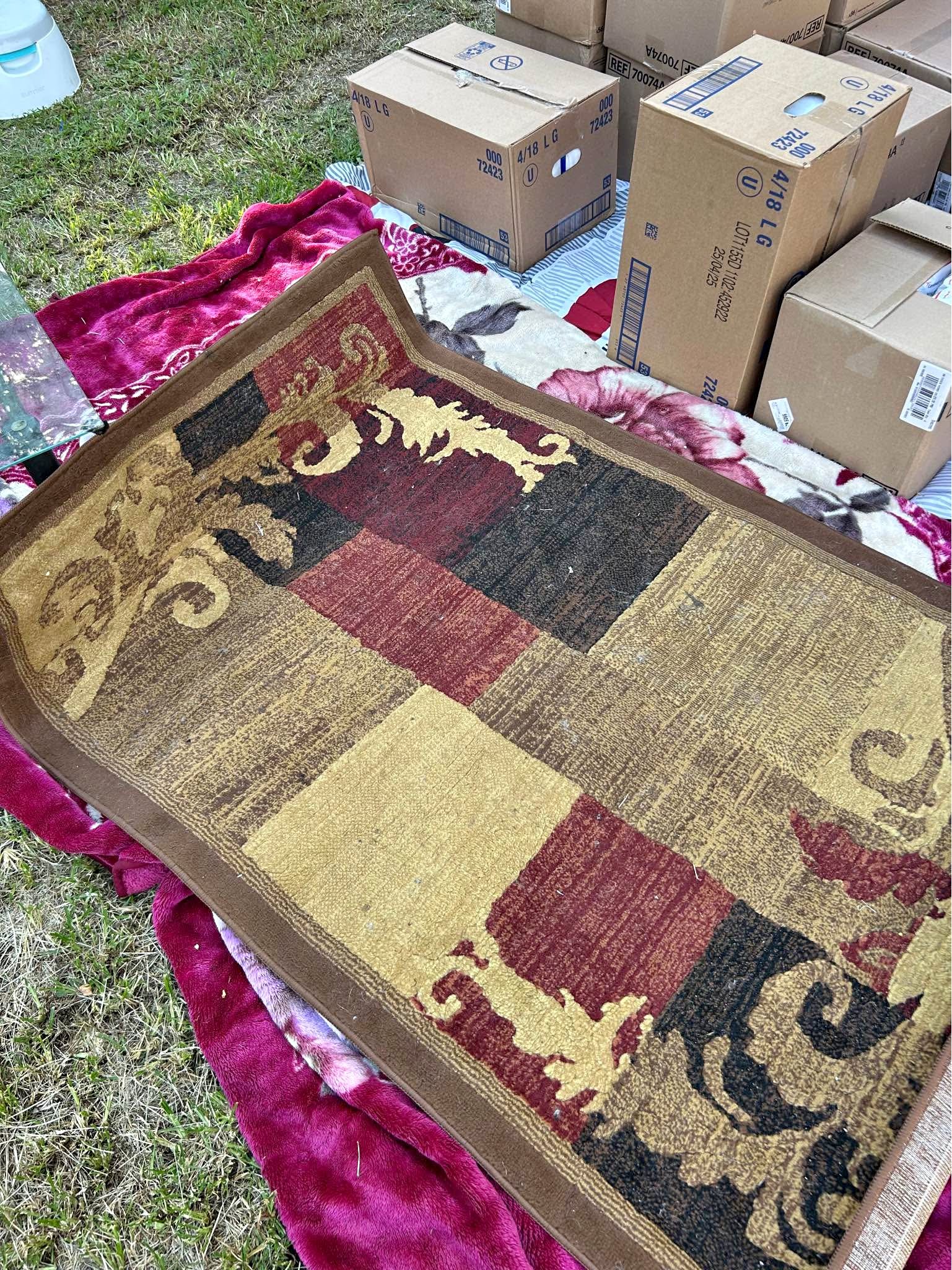 Area rug, stylish design.