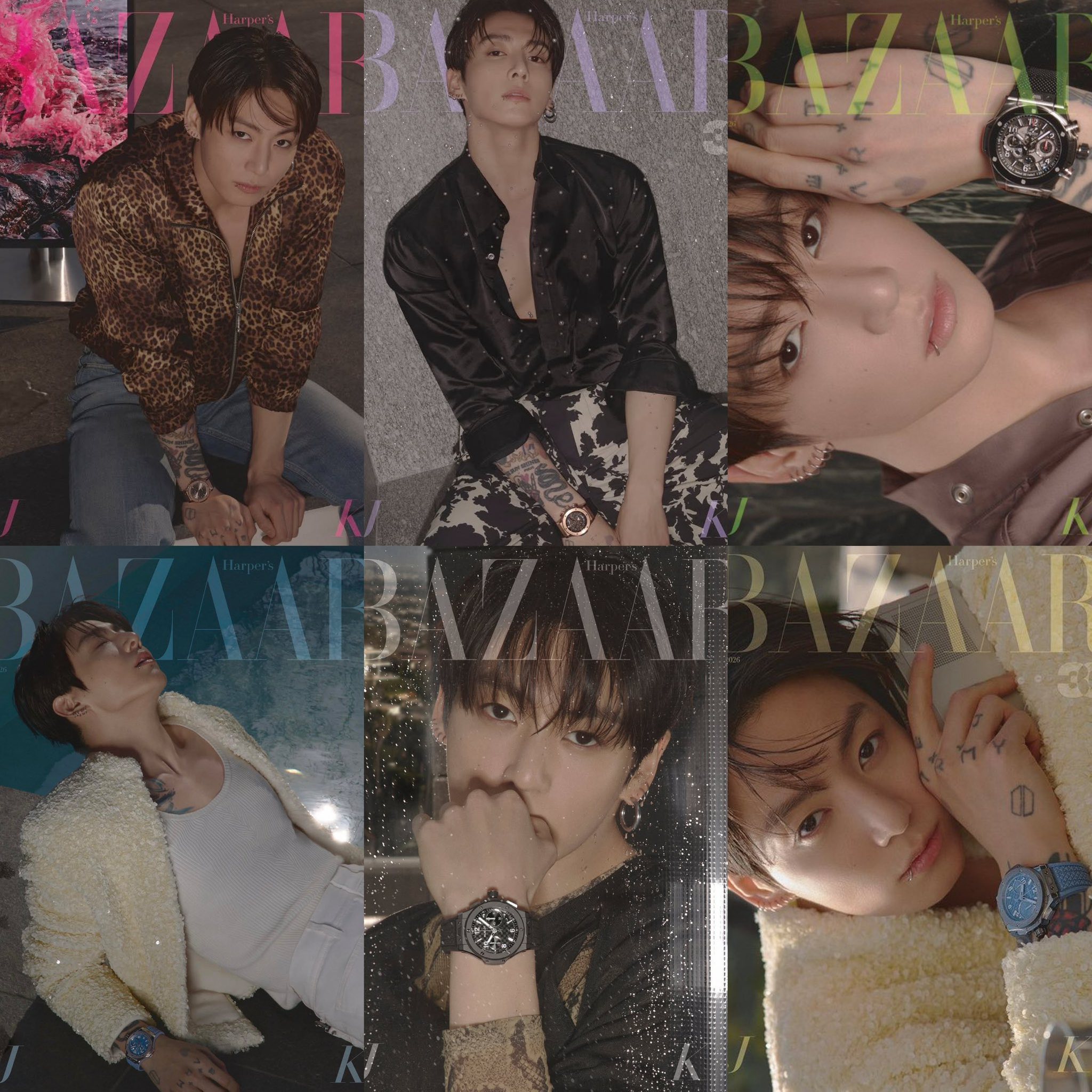 The “Jungkook Cover Set” for Harper's Bazaar Korea comes in a