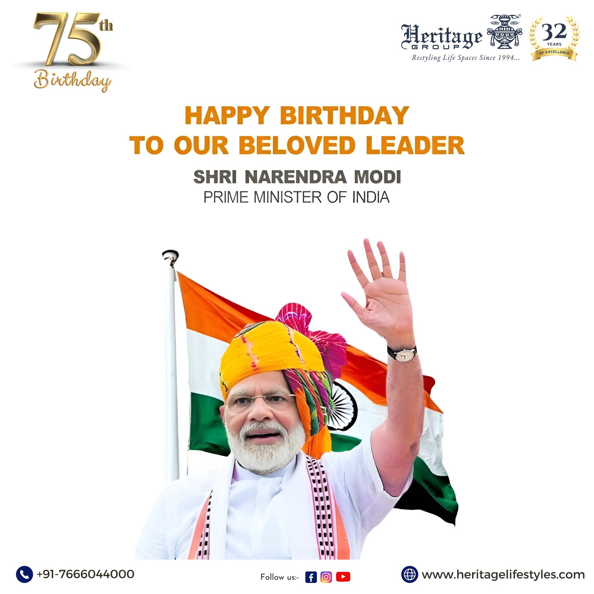 Heritage - 🎉 Happy 75th Birthday to Our Beloved Leader 🎉 Wishing Shri ...