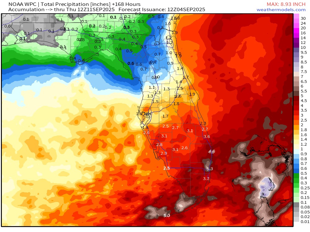 PC Weather Boy - The 7-day rainfall map from the WPC... | Facebook