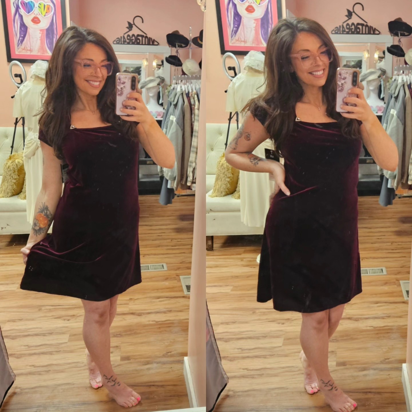 find thrifted bodycon dresses for resale. 1990s never worn deep wine 🍷 velvety dress by the iconic Fashion Bug 🐞 Size: Fits a few sizes with the amount of stretch. (See pictures) I think I would call short sleeve maxi AvA Women's Loren Mesh size:small size