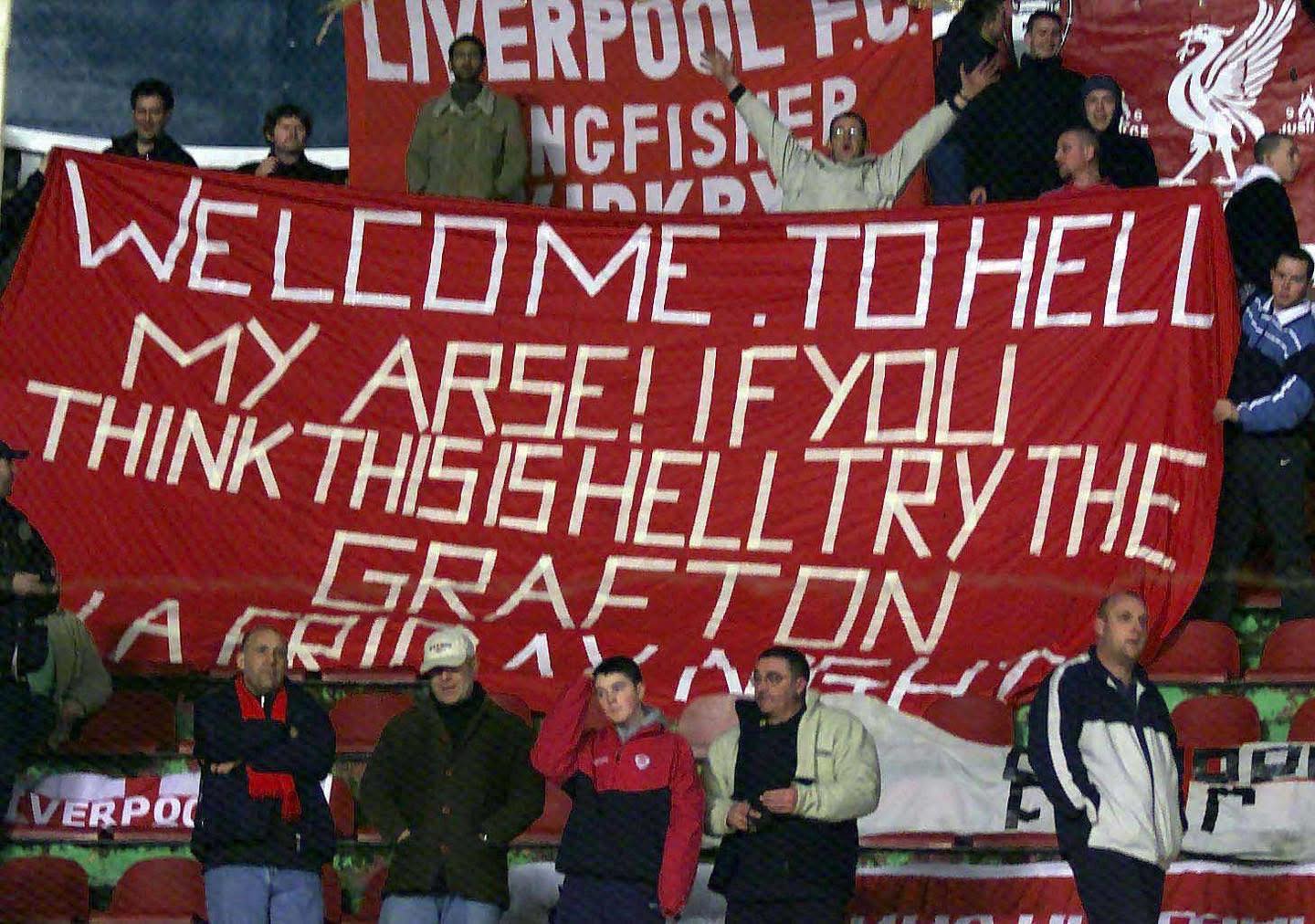 The Royle - This Liverpool flag against Galatasaray in 2002 🤣 | Facebook