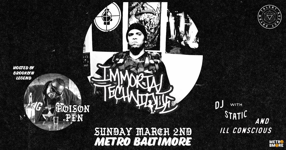 IMMORTAL TECHNIQUE hosted by Poison Pen w/ DJ Static and Ill Conscious ...