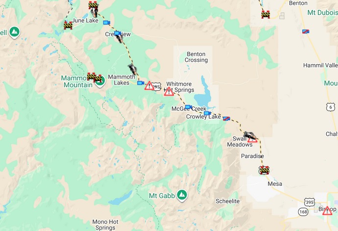 The U.S. 395 closure 🛑 has been EXPANDED from just north of