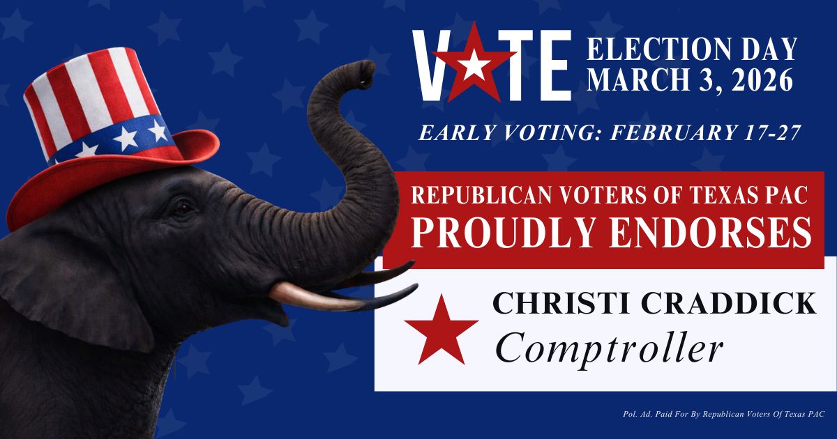 The 2026 endorsement... - Republican Voters of Texas PAC | Facebook