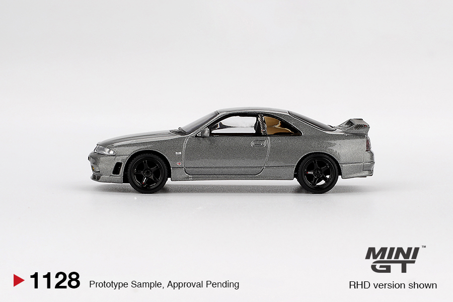 MINI GT LB-Works Nissan GT-R Series Chrome Silver Blue Stripes