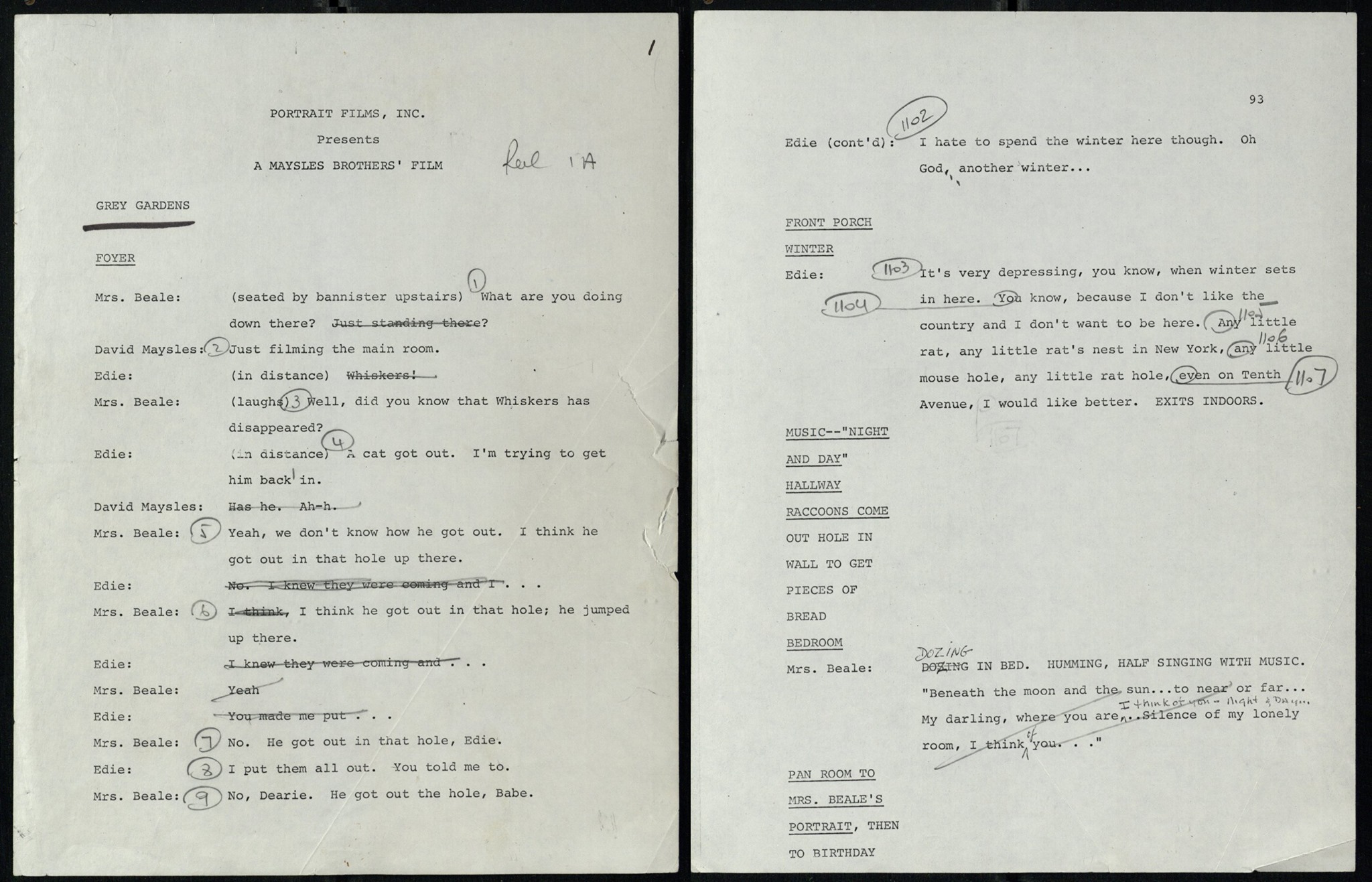 Staunch - The Maysles film Grey Gardens was being crafted and massaged ...