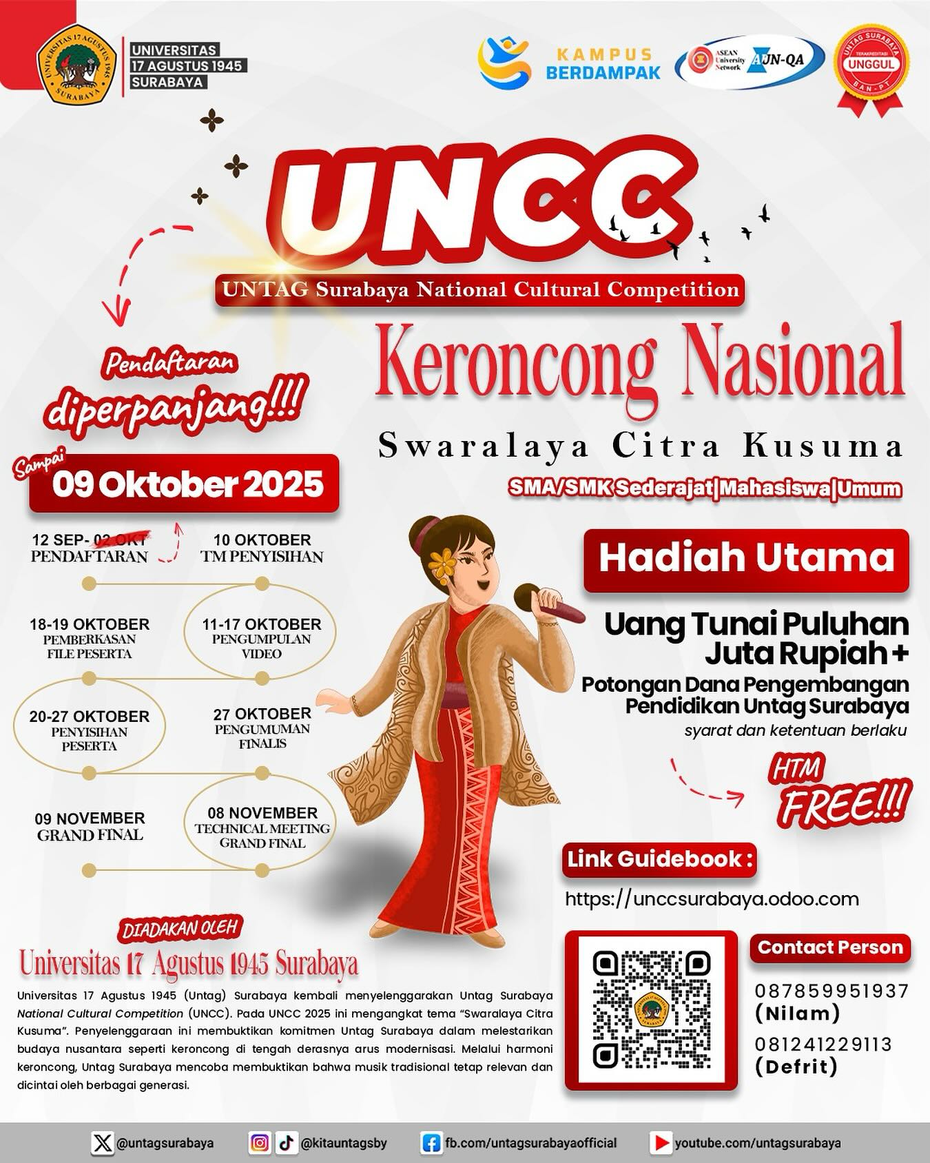 Universitas - 📢 Pendaftaran National Culture Competition diperpanjang ...