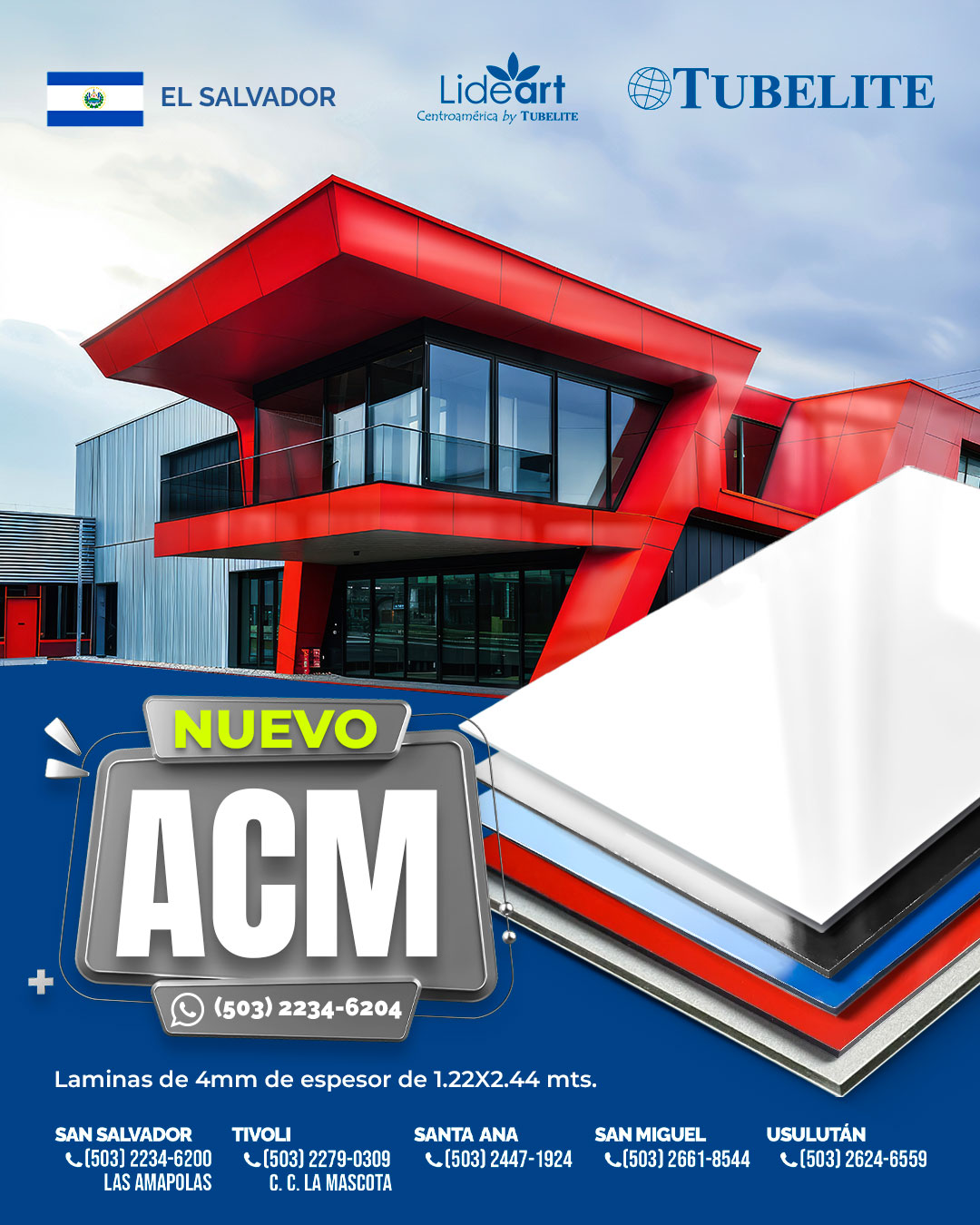 Tubelite - Atención El Salvador 🇸🇻 🚨 ¡Nuevas láminas de ACM disponibles ...