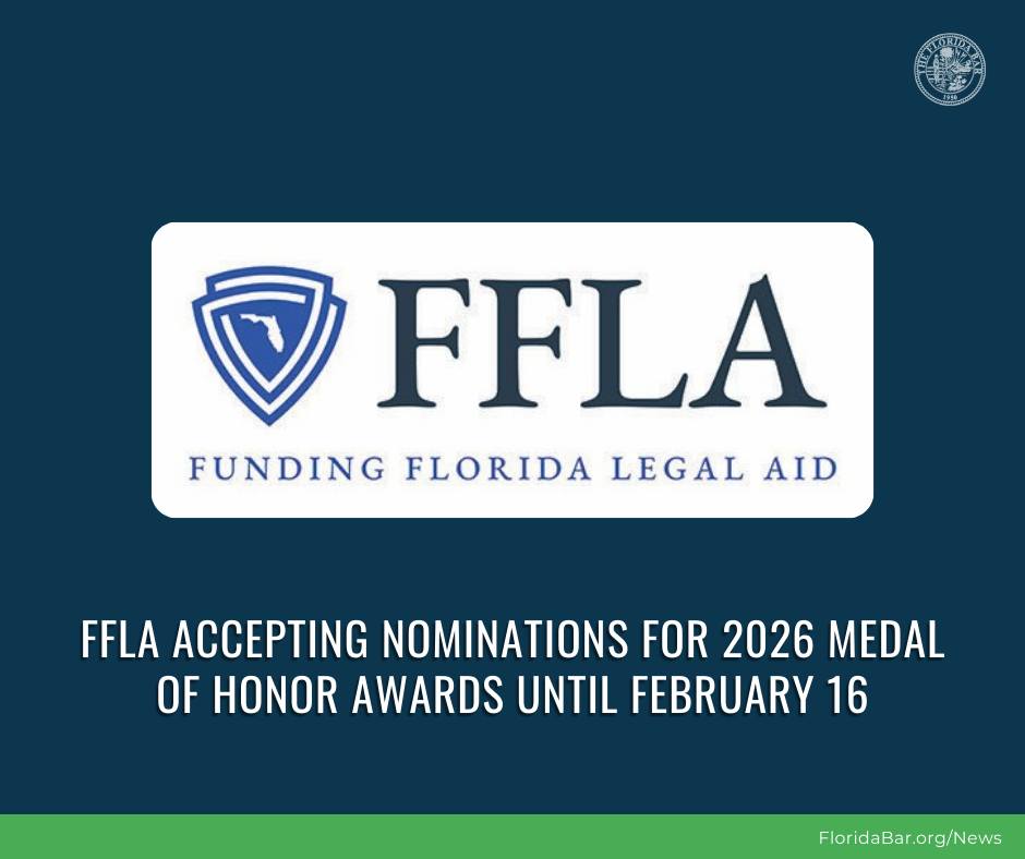 The Florida - FFLA - Funding Florida Legal Aid is accepting nominations ...