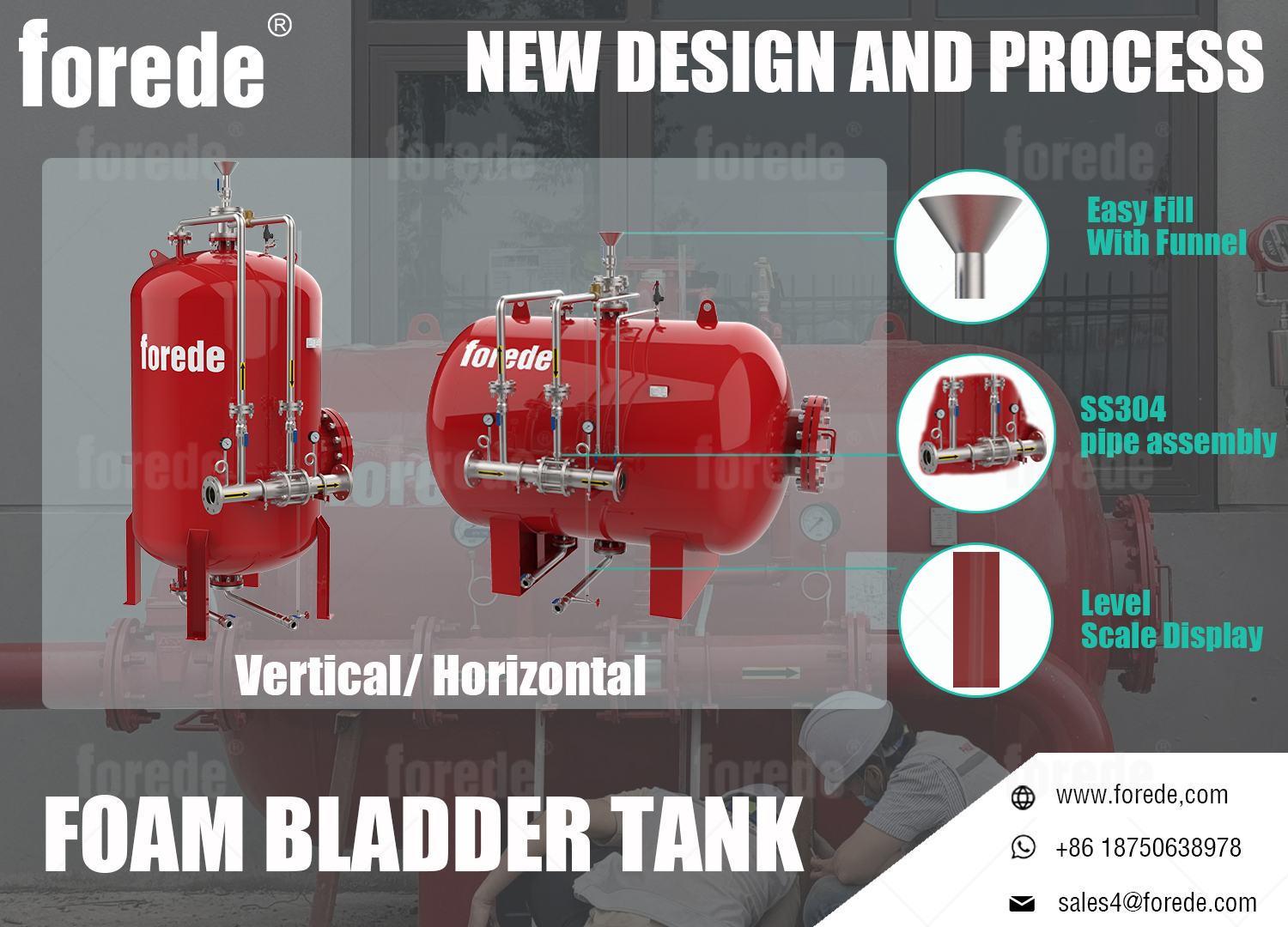 Quanzhou - Forede Foam Bladder Tank - Horizontal/ Vertical; - Flange ...