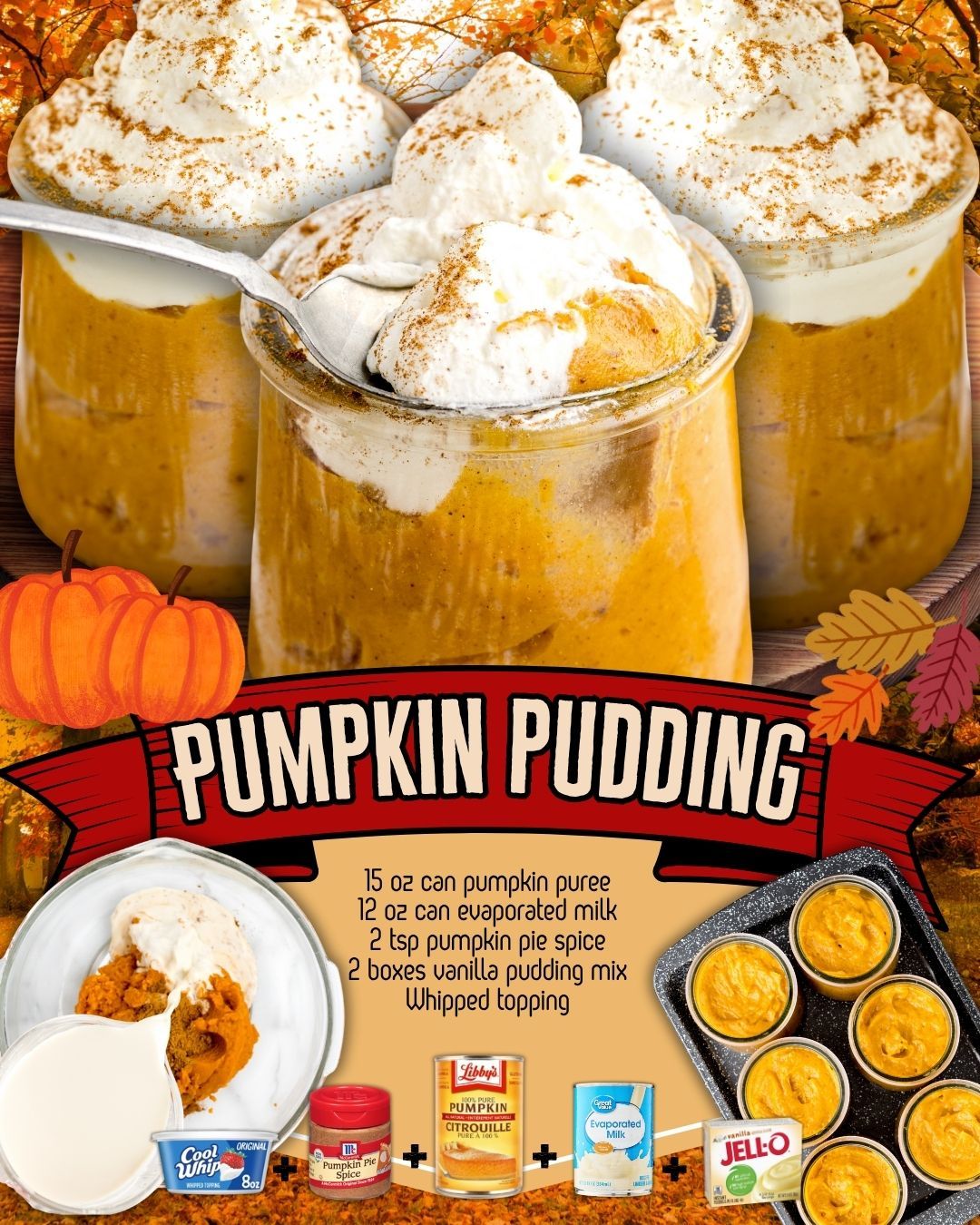 Princess - PUMPKIN PUDDING! 15 oz can pumpkin puree 12 oz can ...