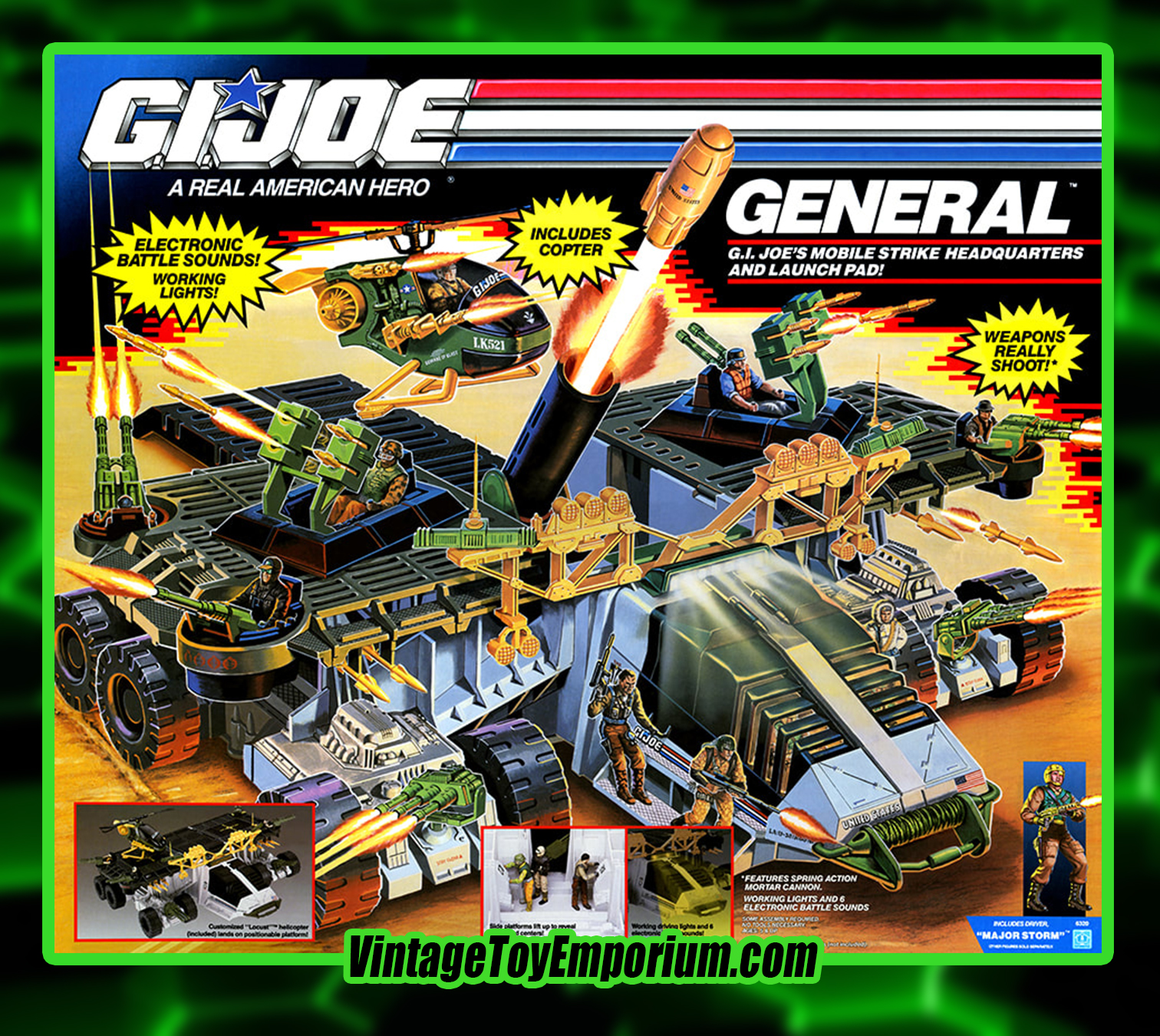 1990 G.I. Joe Sky Patrol Sky Havoc Box Art - Hasbro