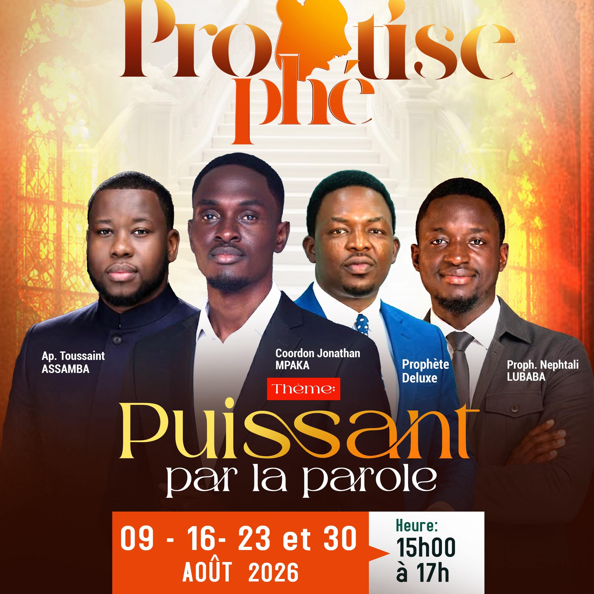 DIMANCHE DE PRIERES ER D'EDIFICATION Orateur : Ministre Tegra MOSANGA ...