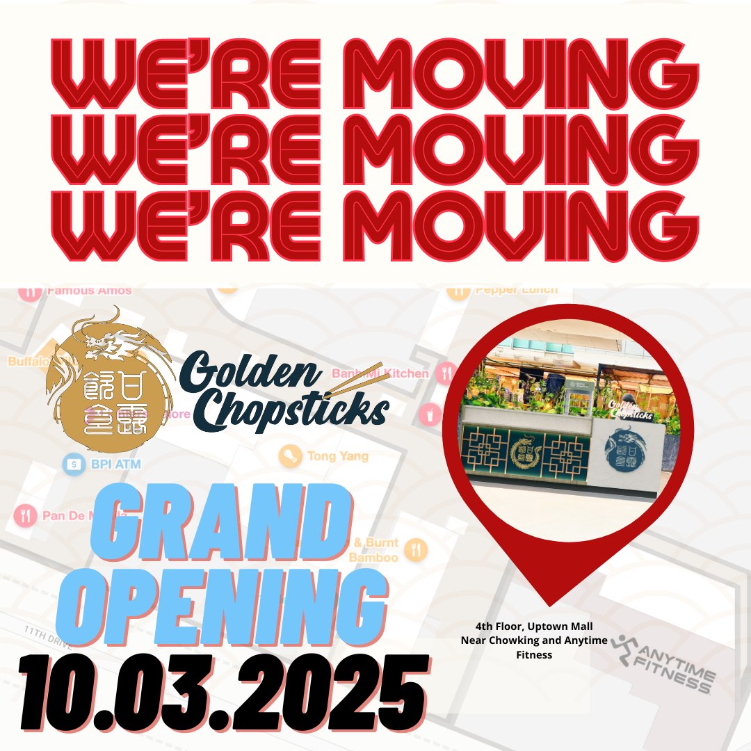 Golden - 🚨 We’re Moving! 🚨 Hello, Uptown Mall Fam! 📍 Our last day at ...
