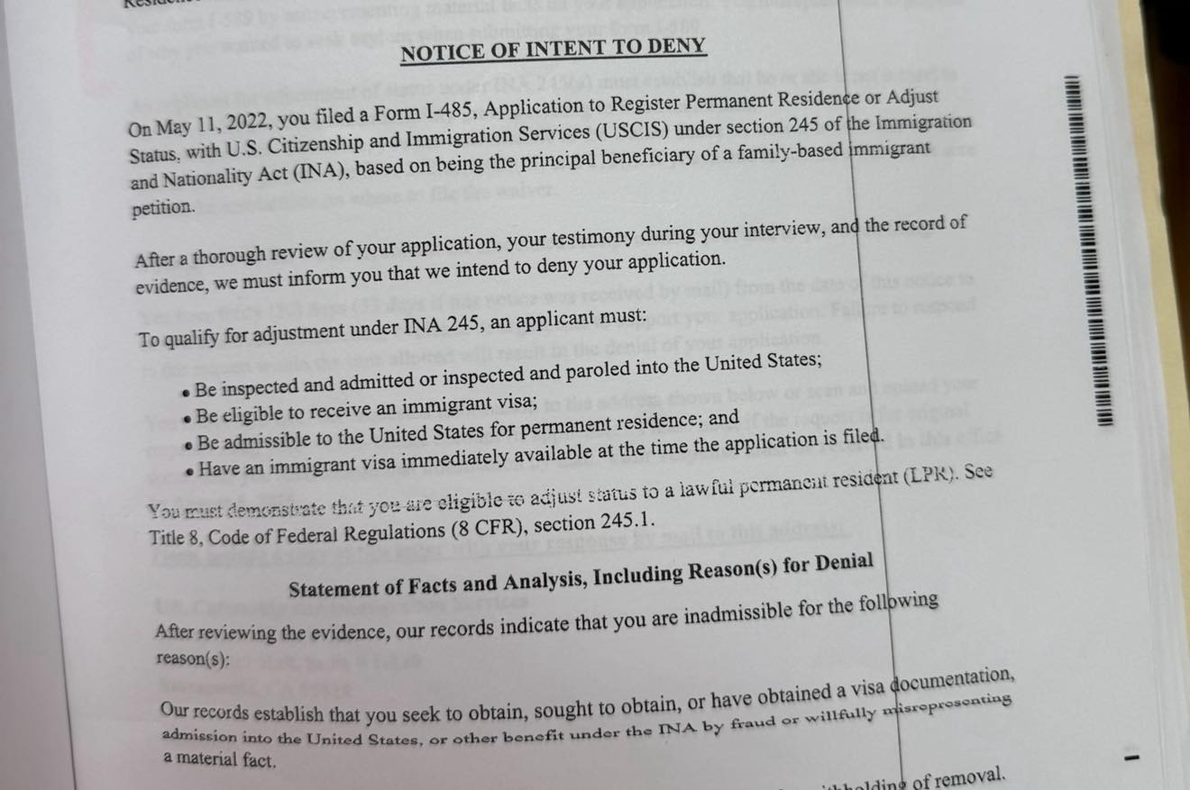Pacific - 🚨 NOTICE OF INTENT TO DENY — A SERIOUS WARNING FROM USCIS 🚨 ...