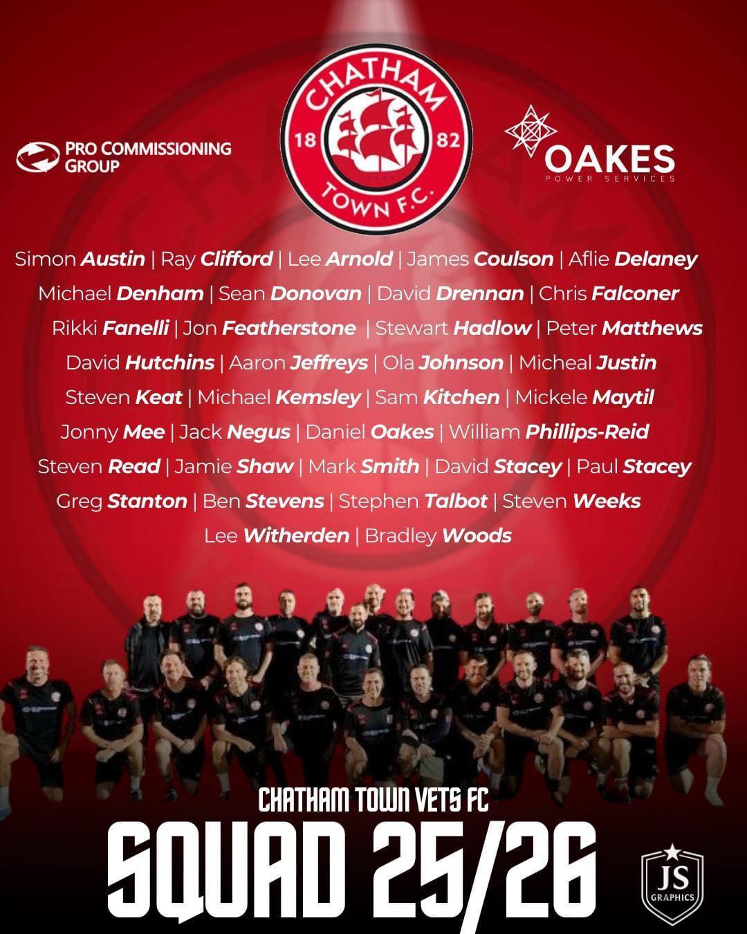 Chatham - Introducing our Chatham Town Vets squad for the 2025/26 ...