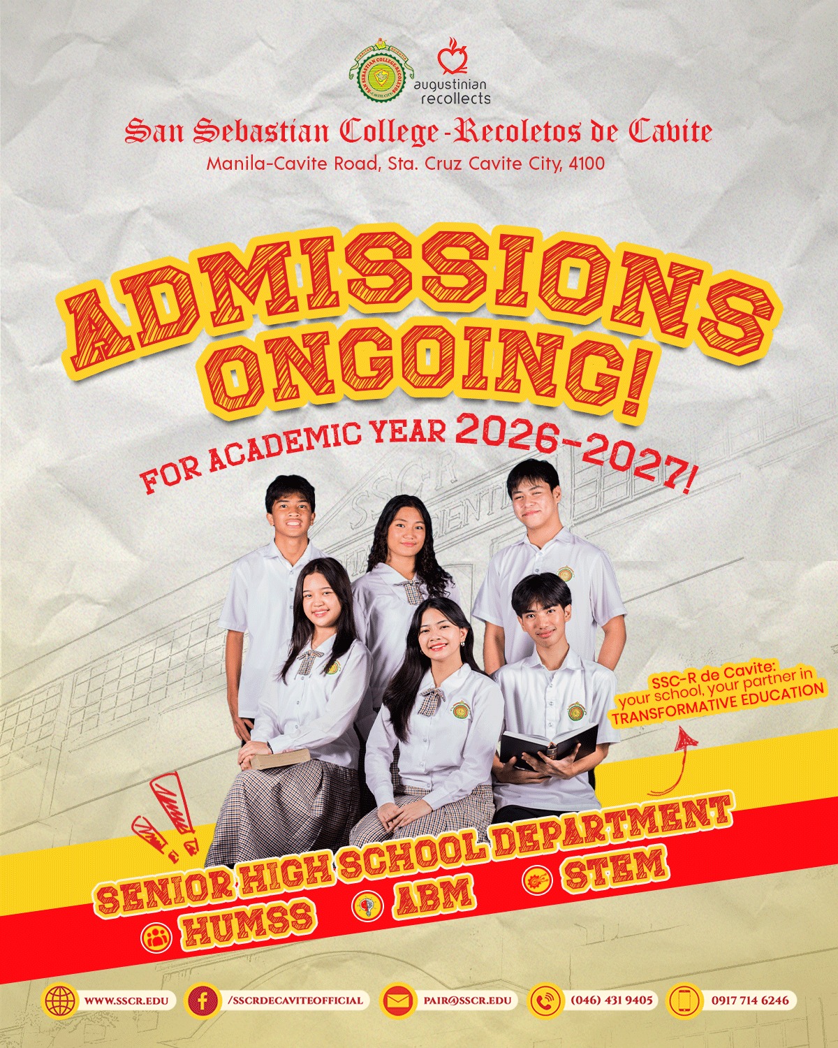 San - ADMISSIONS ONGOING FOR A.Y. 2026-2027! Senior High School: ️ ...