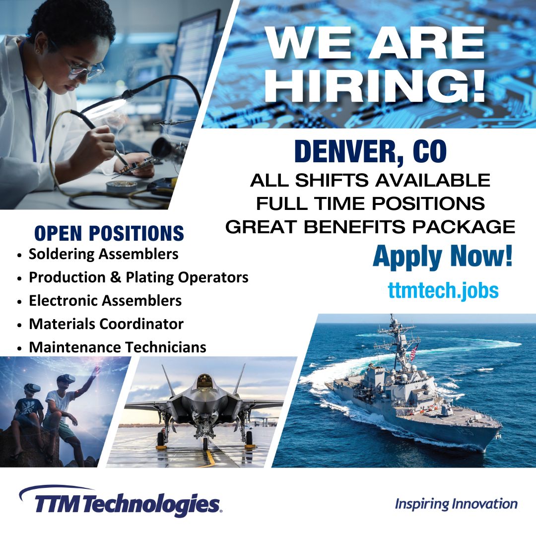 TTM - 🌟 Exciting Opportunities at TTM Technologies in Littleton, CO! 🌟 ...