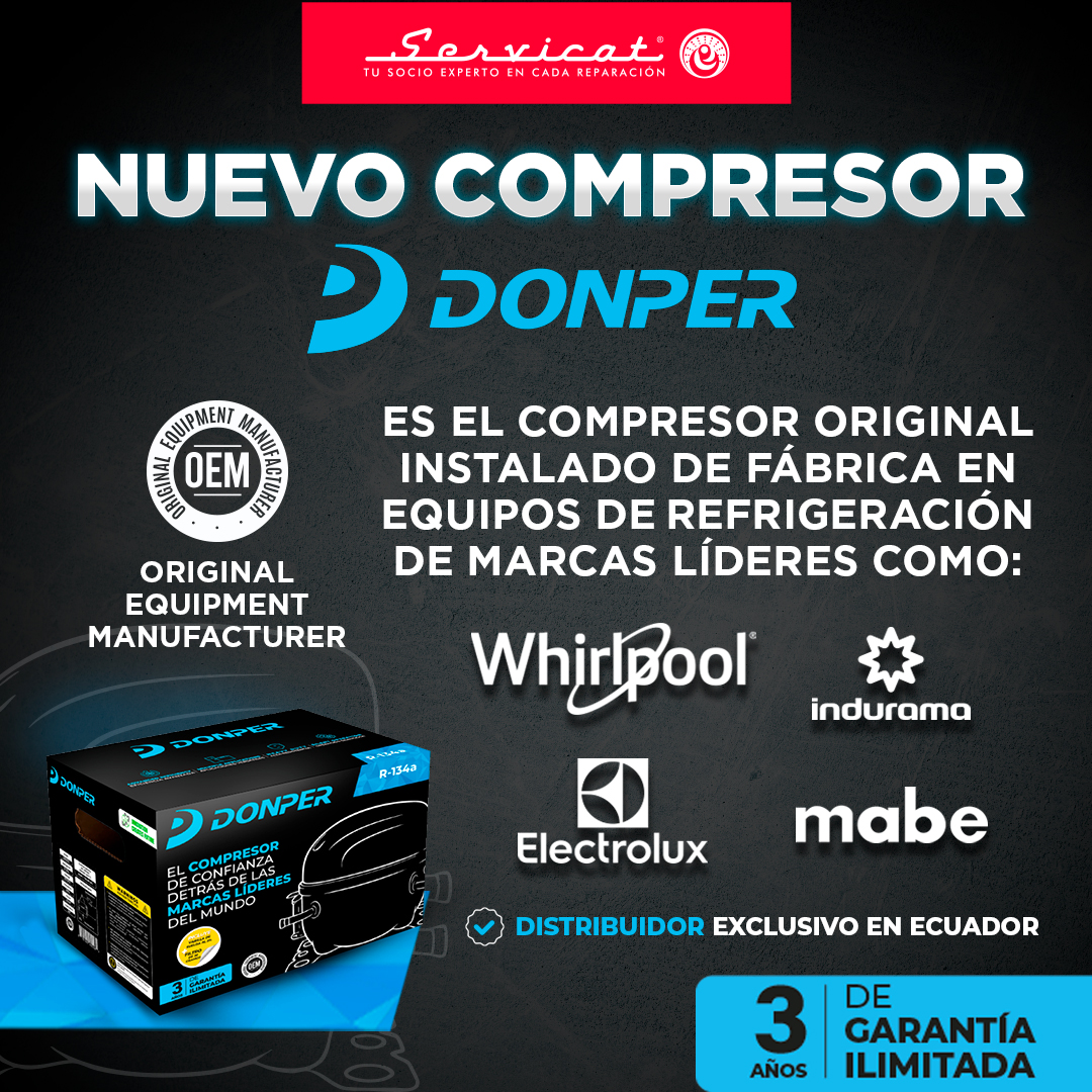 Servicat - 🆕 Nuevo compresor DONPER original OEM Es el... | Facebook