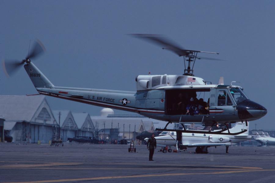 The 459th Airlift Squadron is retiring its Hueys, which have flown