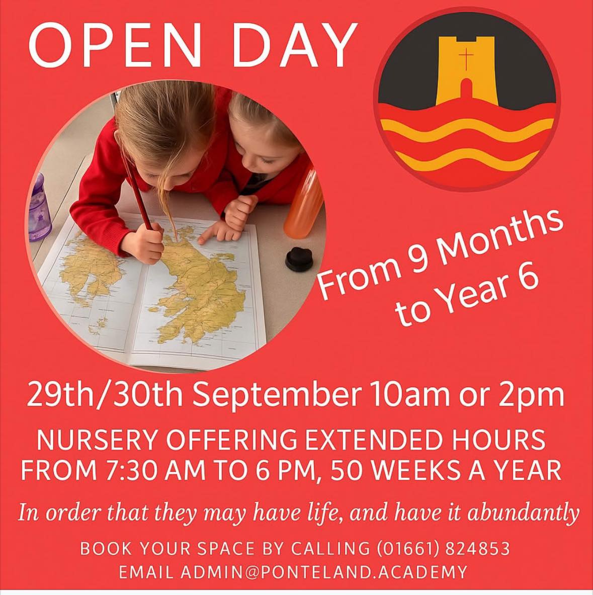 Ponteland Community | Join us for our Open Day on Monday, 29th ...